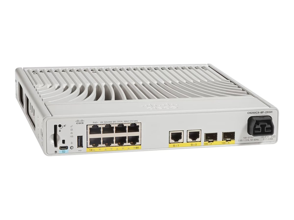 C9200CX-8P-2XGH-E - Conmutador Cisco Catalyst 9200CX - 8 puertos - Gestionado L3 - PoE+