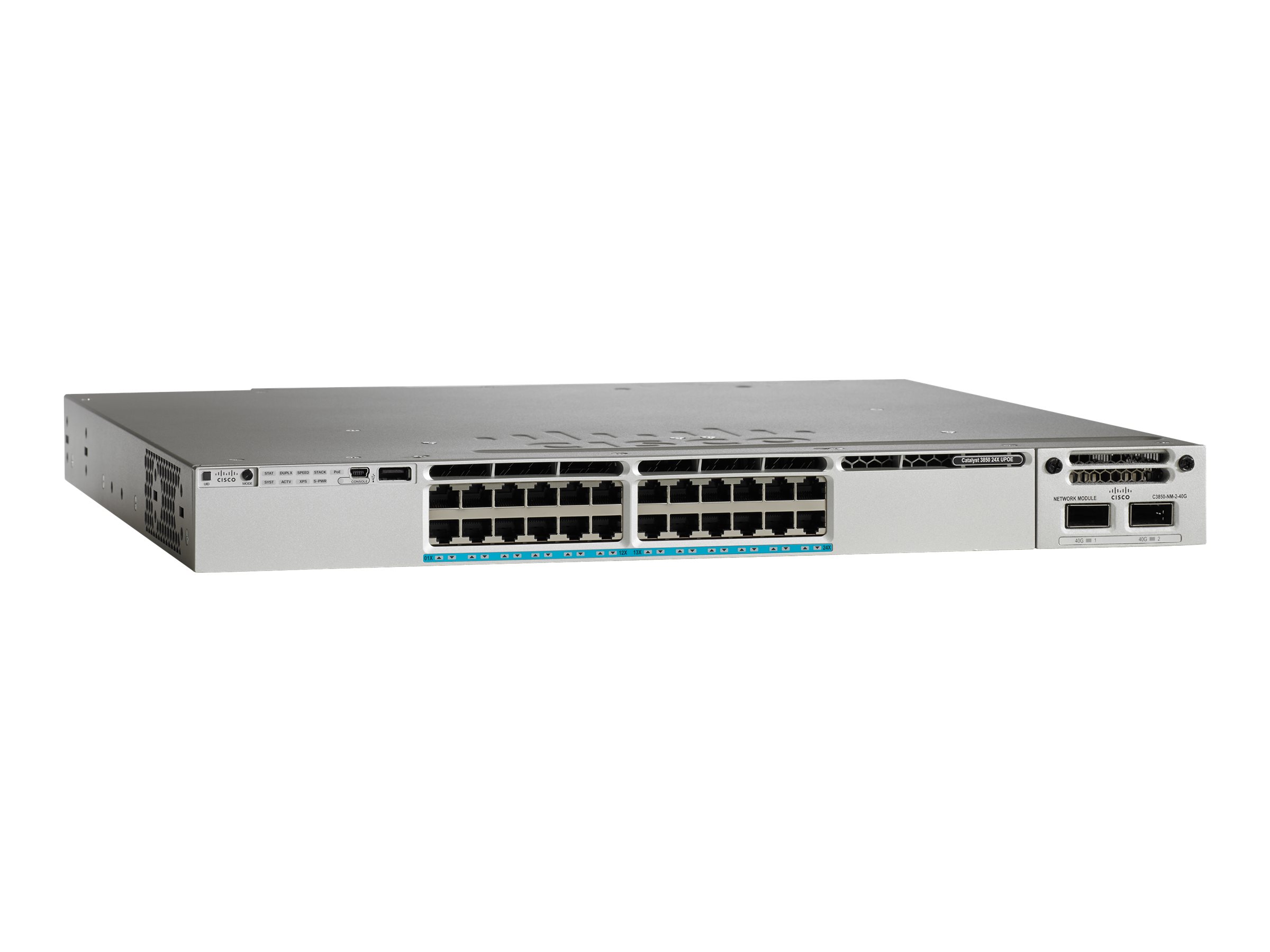 WS-C3850-24XU-S - Cisco Catalyst Switch, L3 Managed, 24x 10/100/1000 (UPOE)