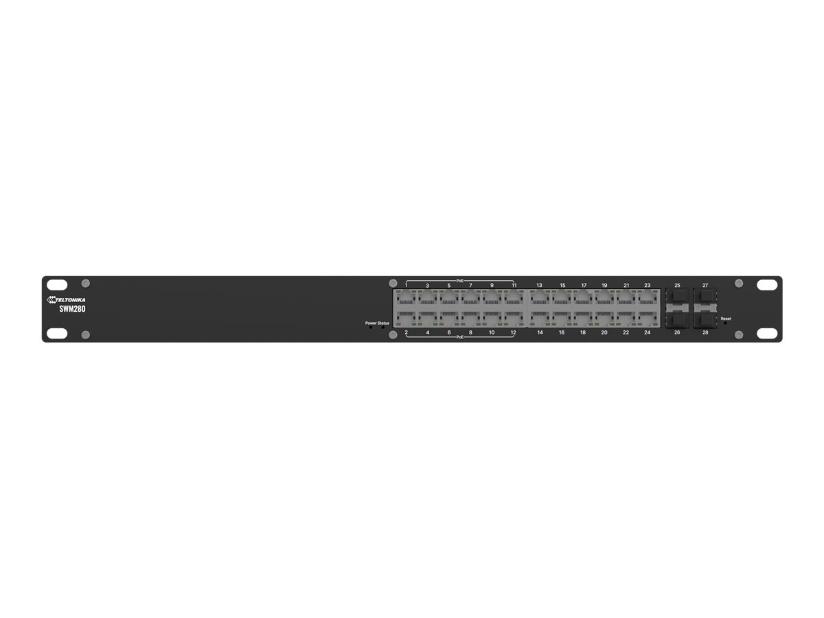 SWM280000201 - Teltonika SWM280 - Switch - L2+ - managed - 24 x 10/100/1000 (12 PoE+)