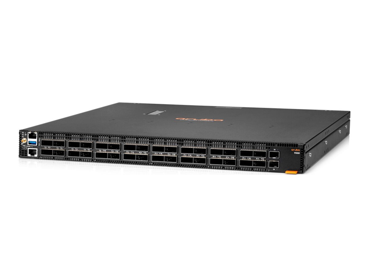 S1D08A - HPE Aruba CX 9300-32D 32-port 100/200/400G QSFP-DD 2-port 10G SFP+ Switch