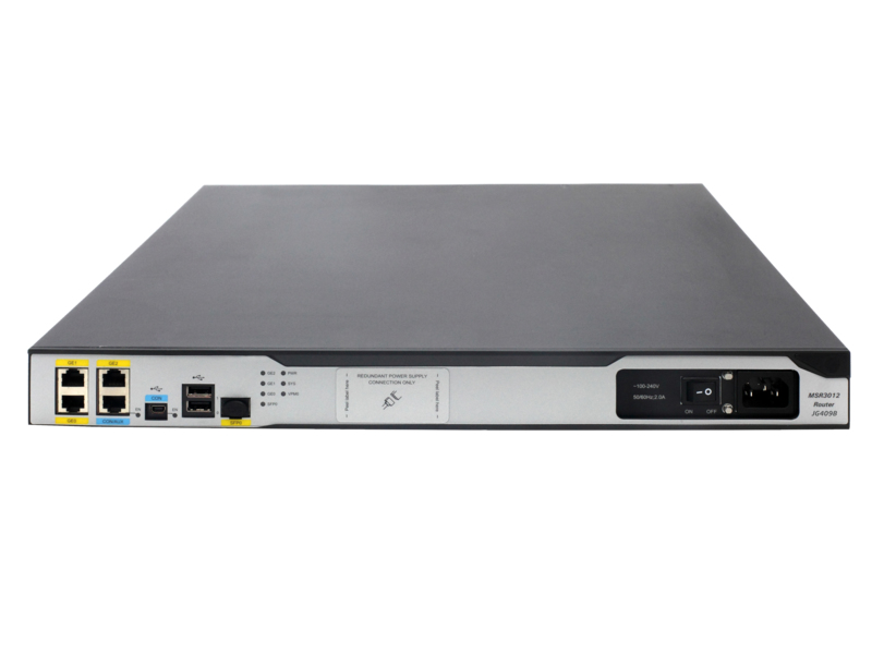 JG409B - Routeur HPE MSR3012, 1 GbE, montable en rack