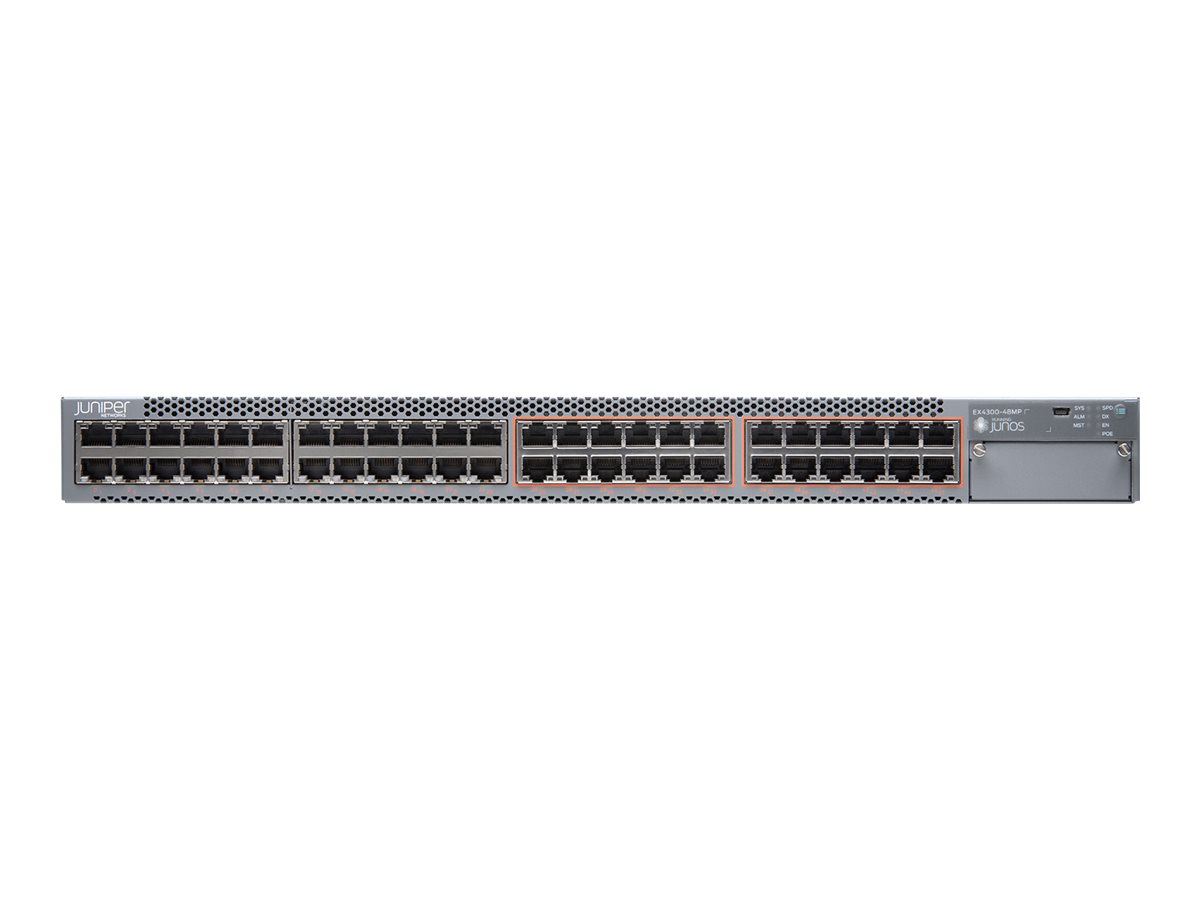 EX4300-48MP-S - Juniper EX Series EX4300-48MP - Switch - L3 - managed - 24 x 10/100/1000 + 24 x 100/1000/2.5G/5G/10GBase-T (PoE++)