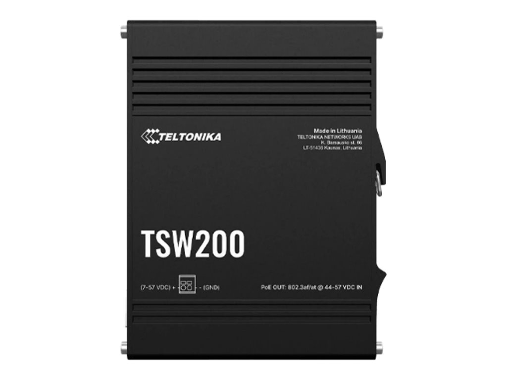 TSW200000050 - Teltonika TSW200 - Switch - an DIN-Schiene montable - PoE+ (240 W)