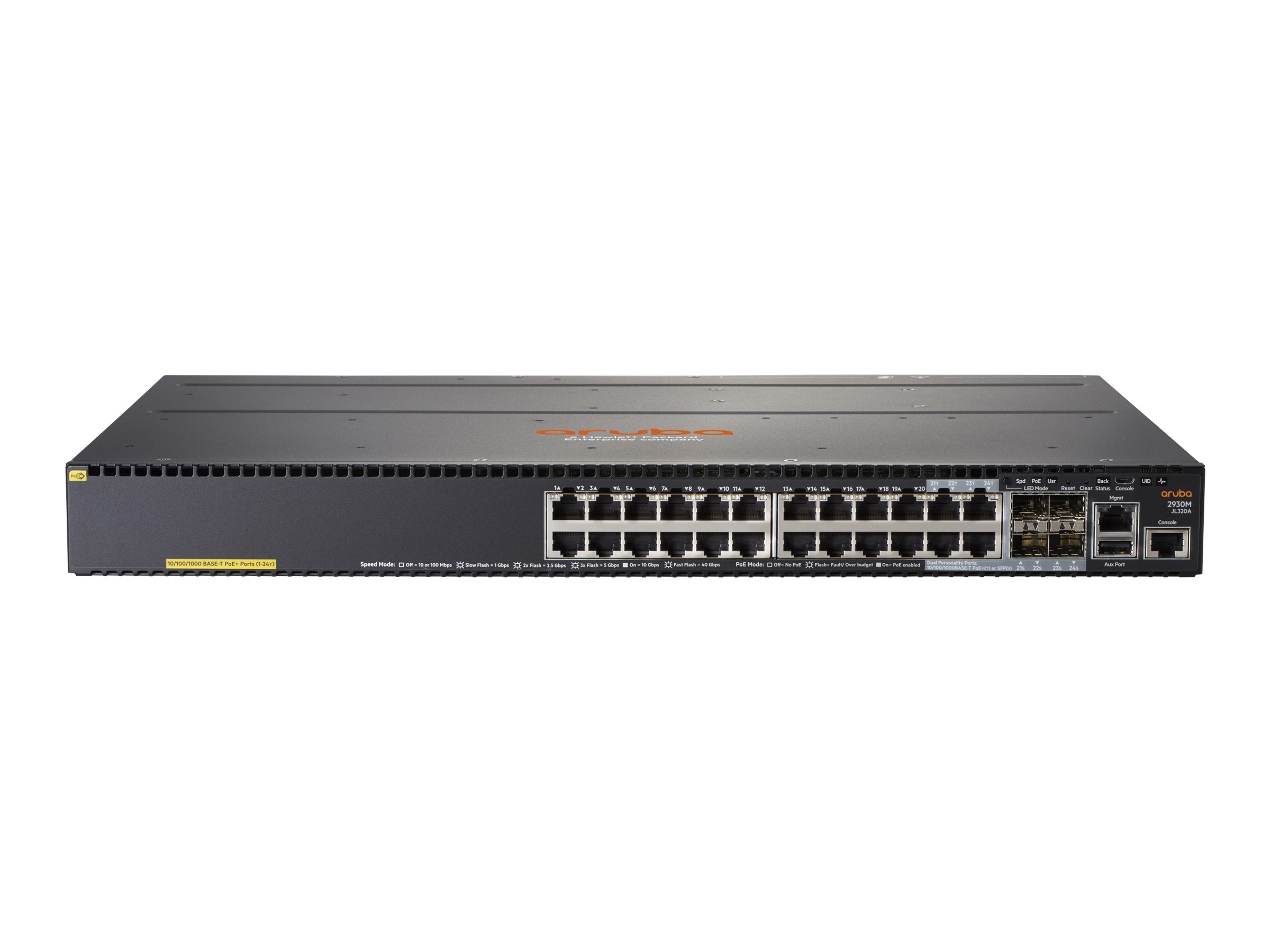 JL320A - Conmutador HPE Aruba 2930M - 24 puertos - Gestionado de capa 3 - PoE+
