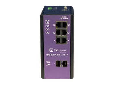 16803 - Extreme Networks ExtremeSwitching Industrial Ethernet Switches ISW 4GbP, 2GbT, 2-SFP - Switch - managed - 4 x 10/100/1000 (PoE+)