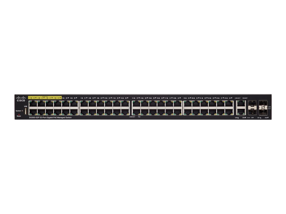 SG350-52P-K9-EU - Commutateur Cisco Business 350 - 52 ports - Géré L3 - PoE+
