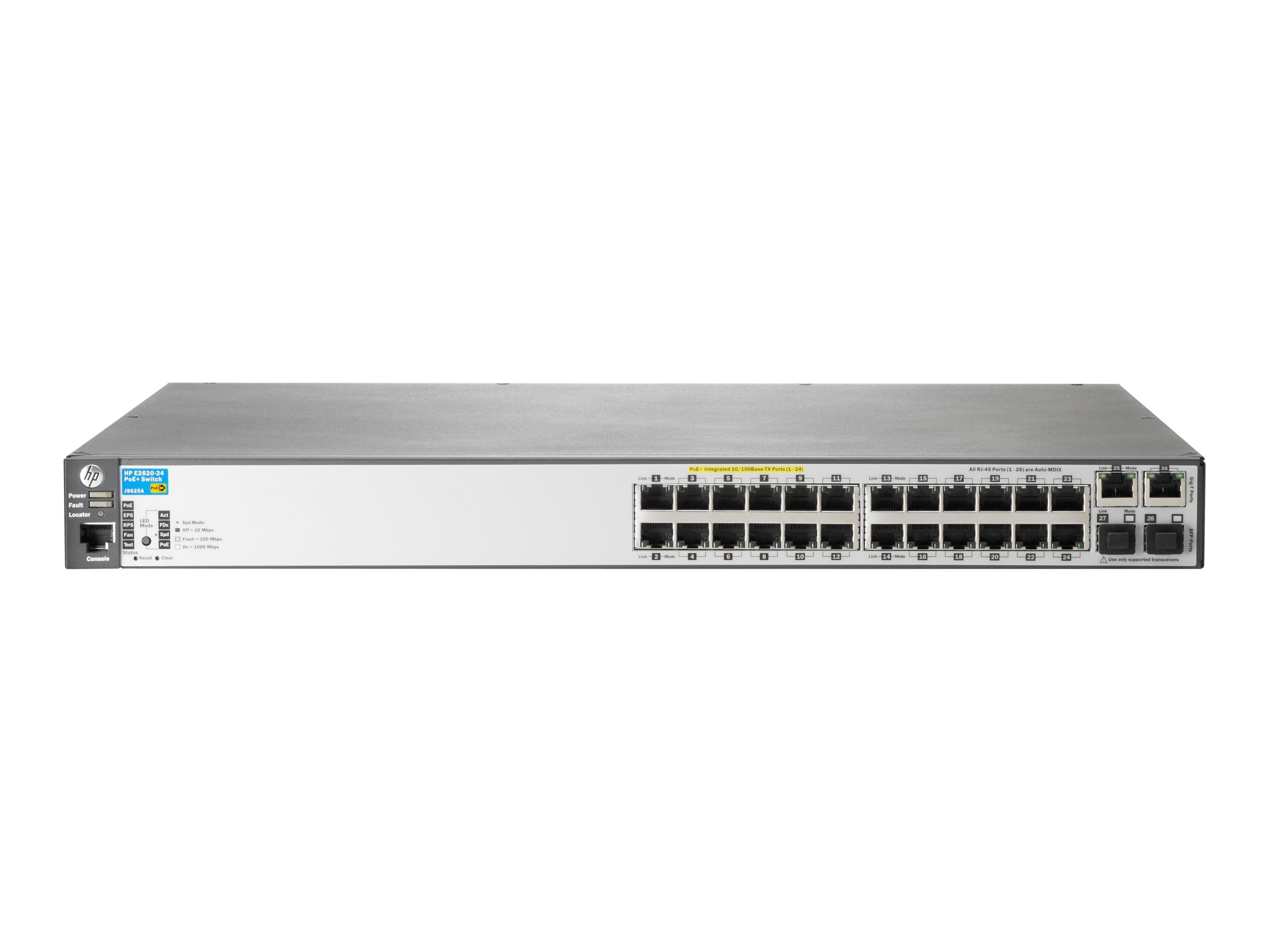 J9625A#ABB - HPE Aruba 2620-24-PoE+ - Switch - L4 - managed - 24 x 10/100 (PoE)