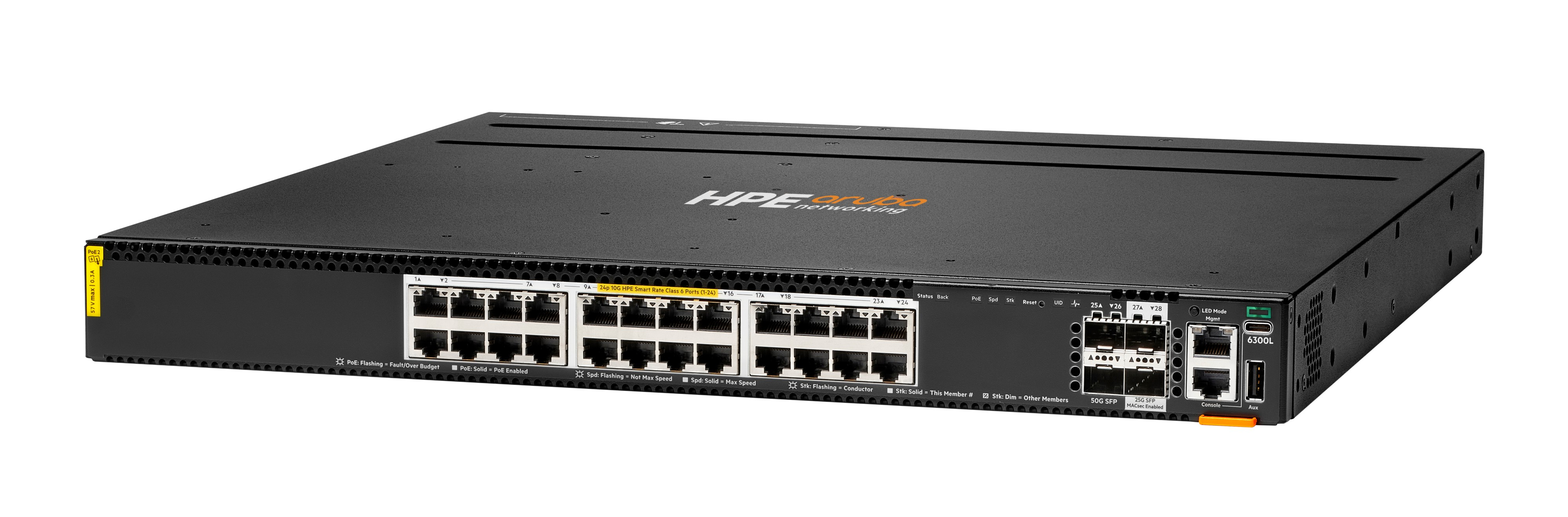 S3L75A - Conmutador HPE Aruba CX 6300 - 24 puertos - Gestionado L3 - PoE++