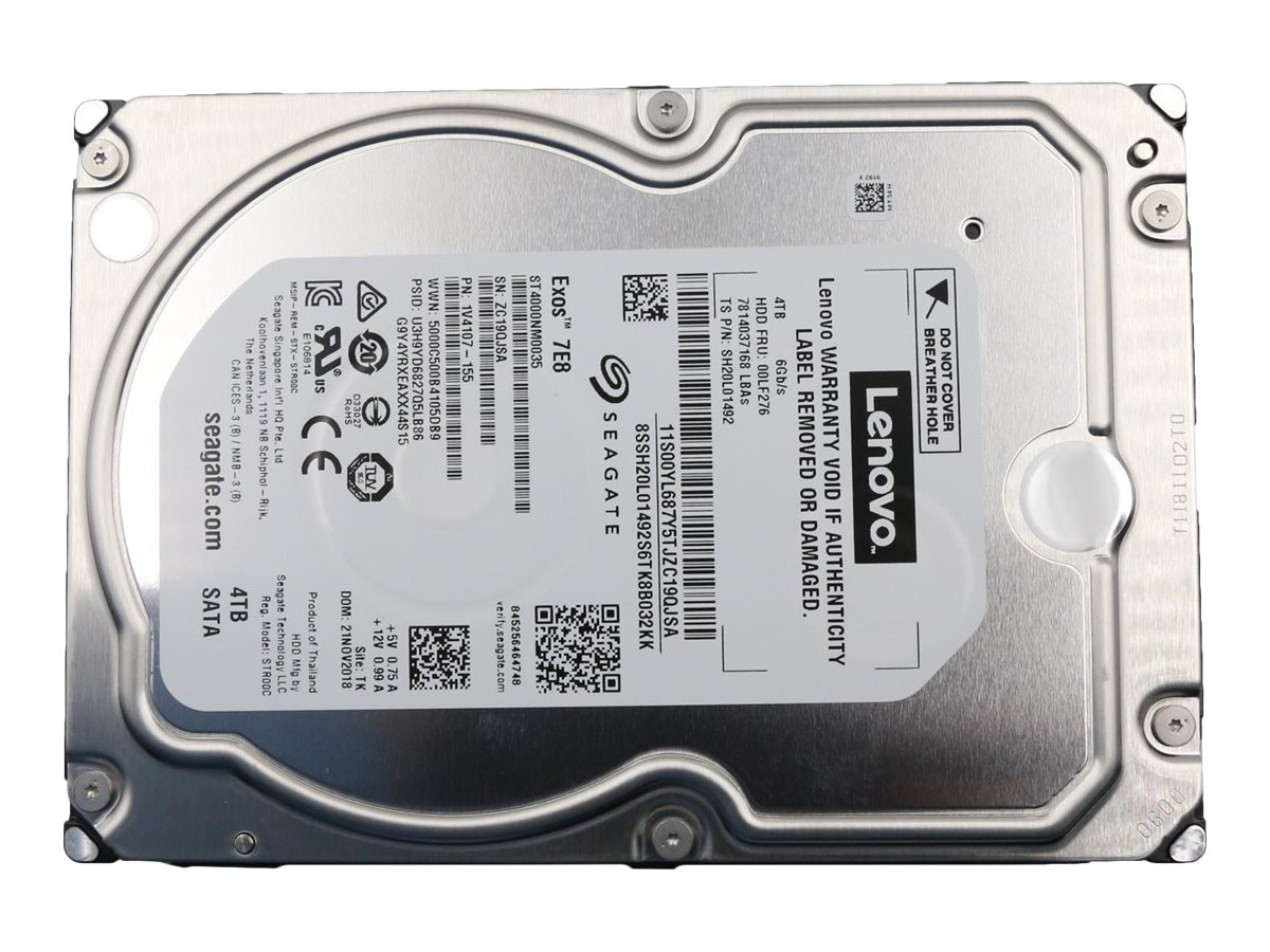 00LF276 - Lenovo Seagate Exos 7E8 - Festplatte - 4 TB - 512n - intern - 3.5" (8.9 cm)