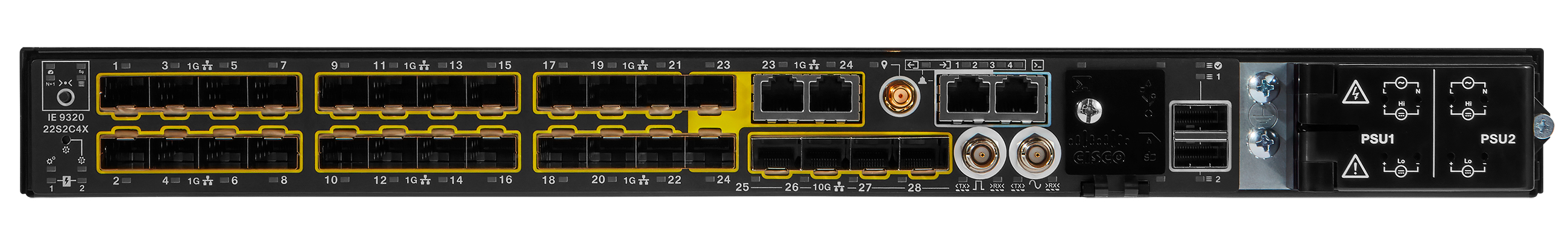 IE-9320-22S2C4X-E - Cisco Catalyst IE9320 Rugged Series - Switch - managed - 24 x Gigabit SFP + 4 x 1 Gigabit/10 Gigabit SFP+ (Uplink)