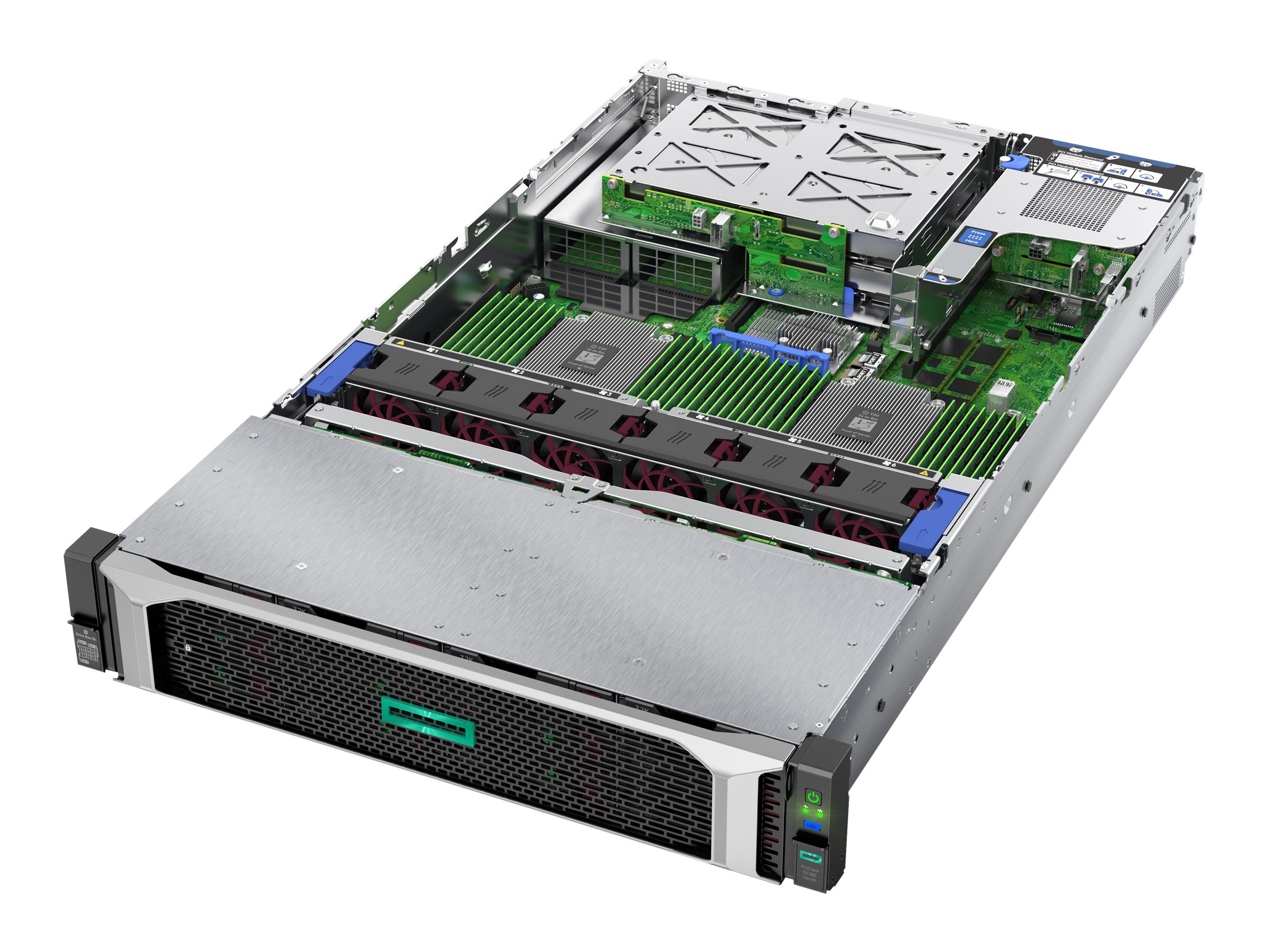 P11747-B21 - HPE ProLiant DL385 Gen10 Entry - Server - Rack-Montage - 2U - a doppio processore - 1 x EPYC 7251 / 2.1 GHz - RAM 16 GB - SAS - Hot-Swap 6.4 cm (2.5")