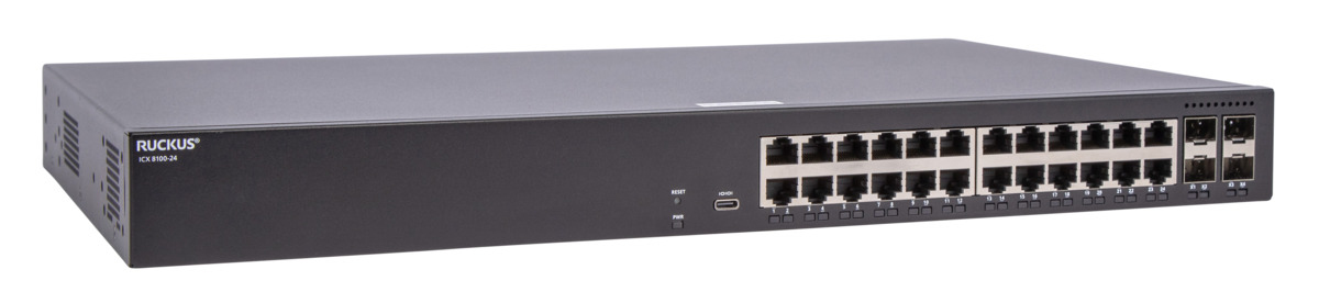 ICX8100-24 - Ruckus Networks ICX8100-24, Managed, Gigabit Ethernet (10/100/1000), Rack-Einbau, 1U