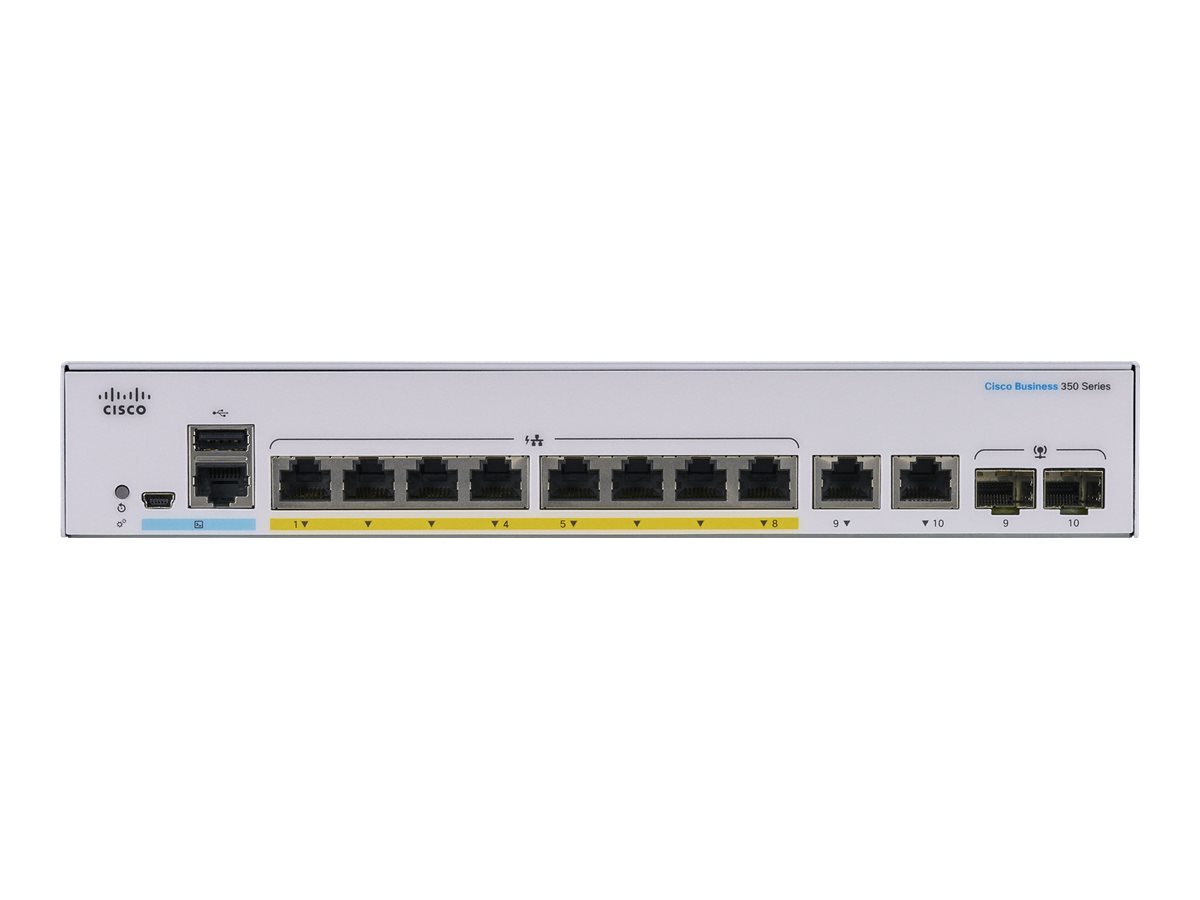 CBS350-8P-E-2G-EU - Commutateur Cisco Business 350 - 10 ports - Géré L3 - PoE+