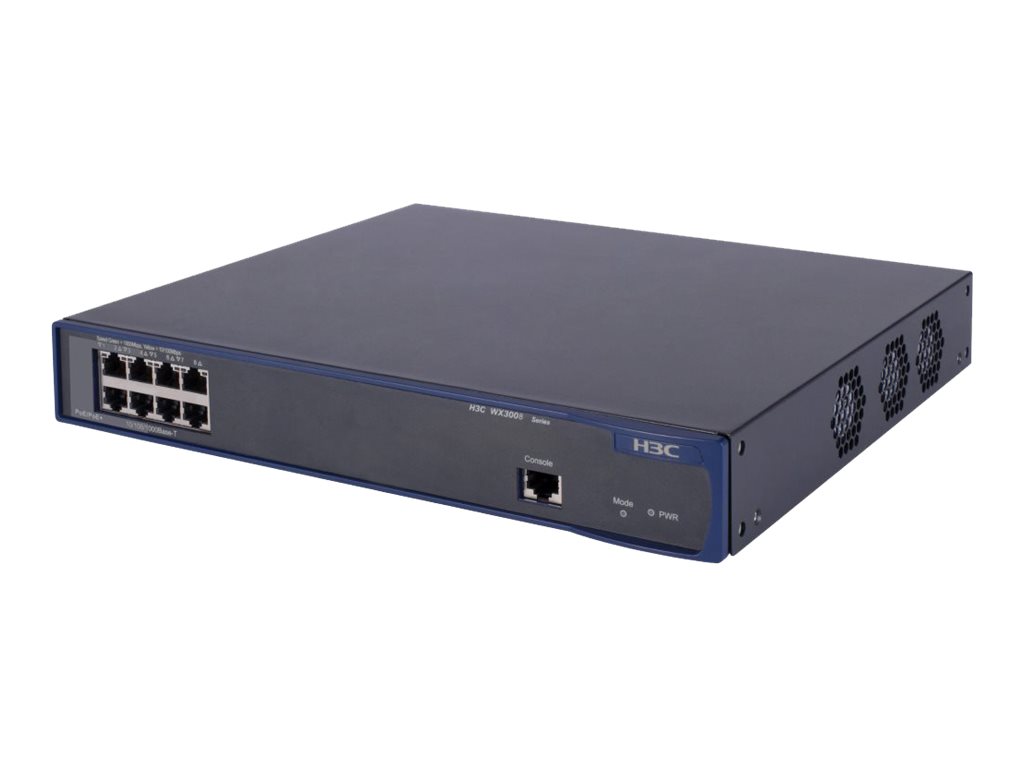 JD444A - HPE 3000-8G-PoE+ Wireless Switch - Switch - L3 - managed - 8 x 10/100/1000 (PoE)