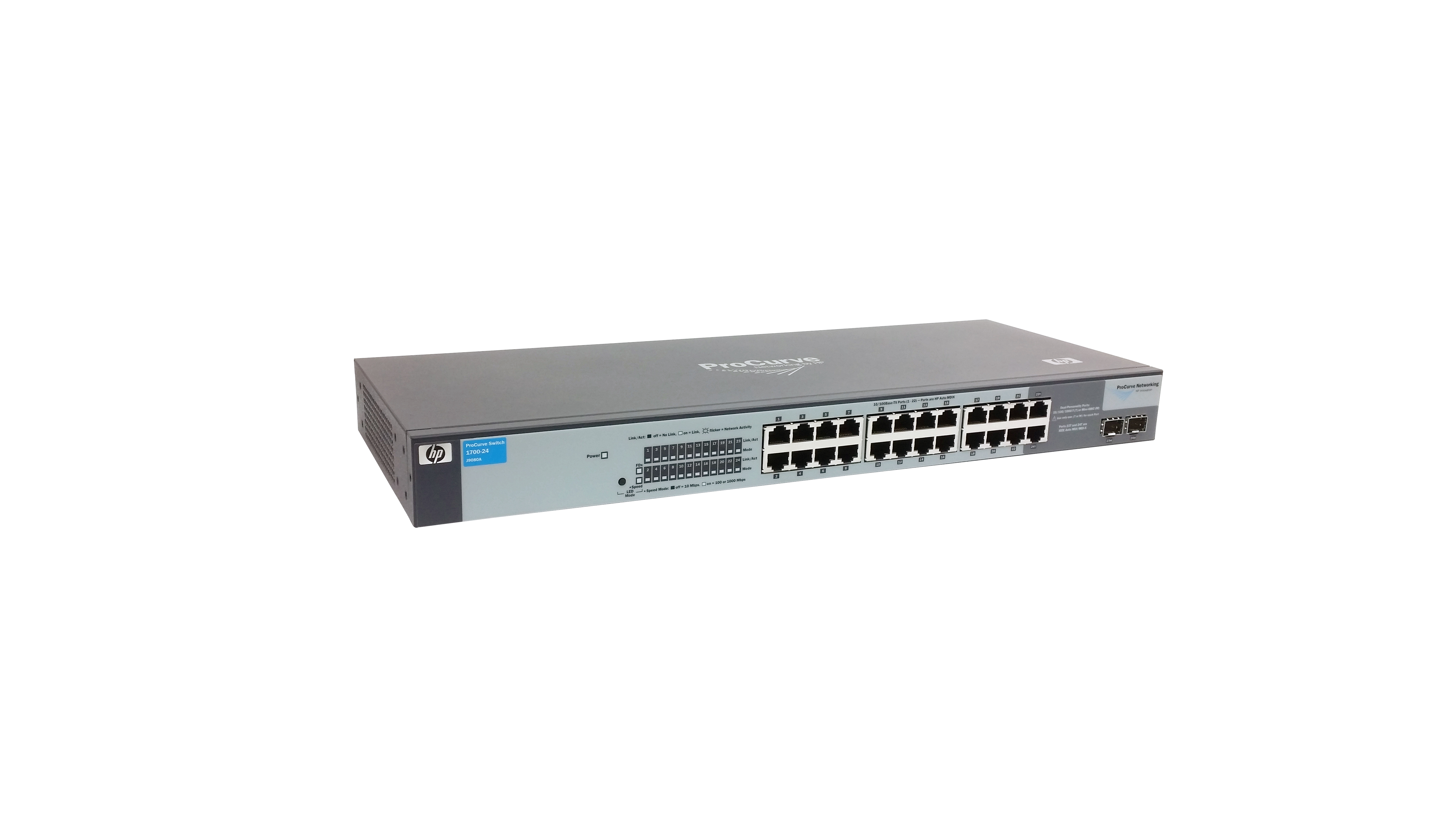 J9080A - HPE 1700-24 Switch - Switch - managed - 22 x 10/100 + 2 x Kombi-Gigabit-SFP