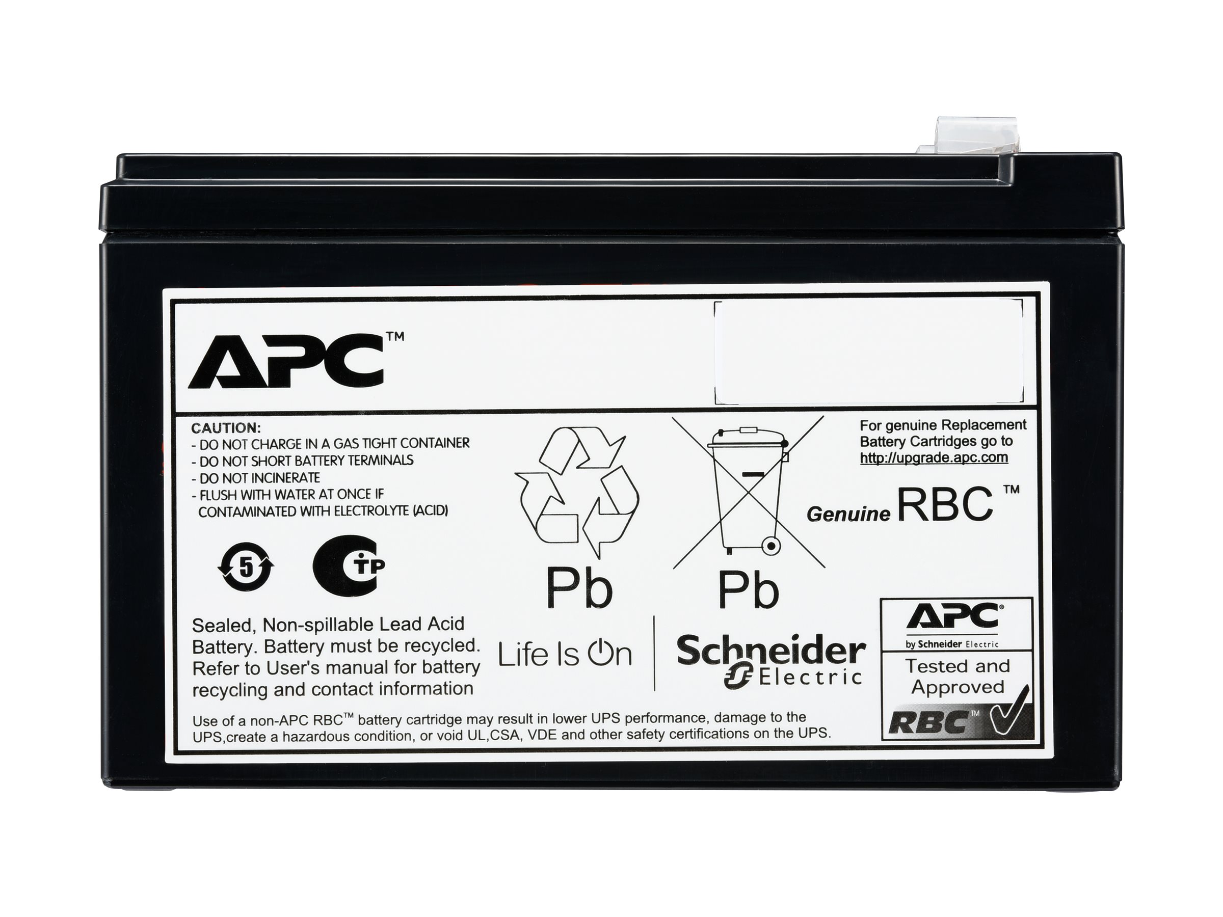 APCRBCV205 - APC UPS battery - 6 x battery - valve-regulated lead-acid (VRLA)