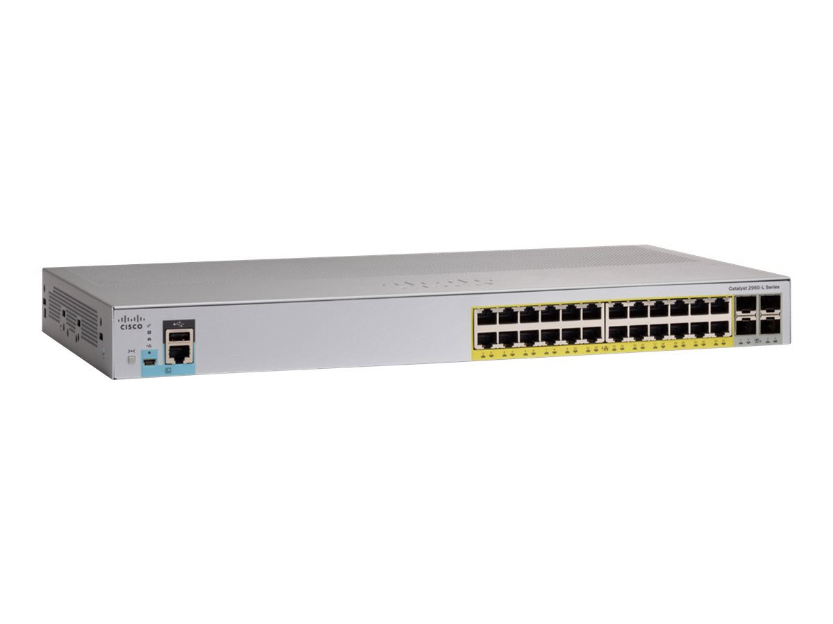 WS-C2960L-24PQ-LL - Conmutador Cisco Catalyst 2960L - 24 puertos - Gestionado L2 - PoE+