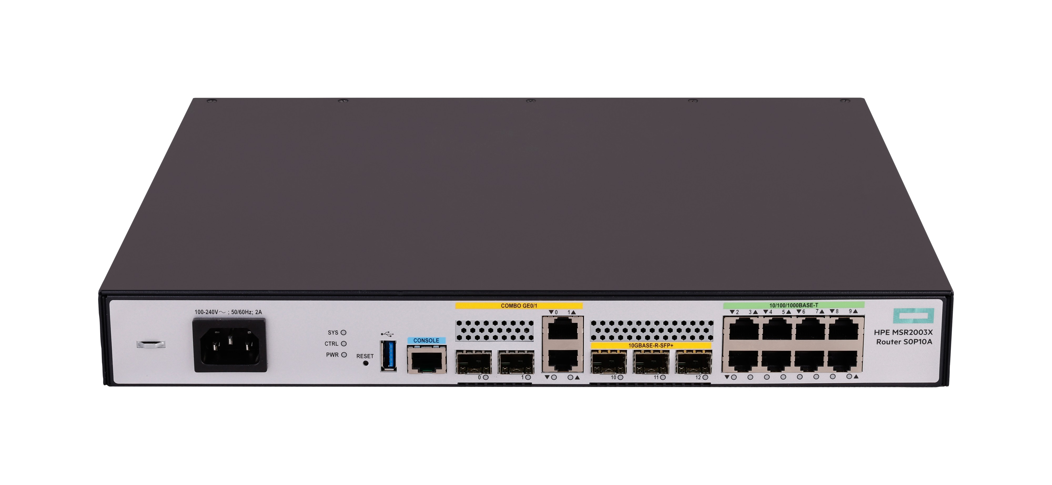 S0P10A - HPE FlexNetwork MSR2003X - Router with 8-port switch