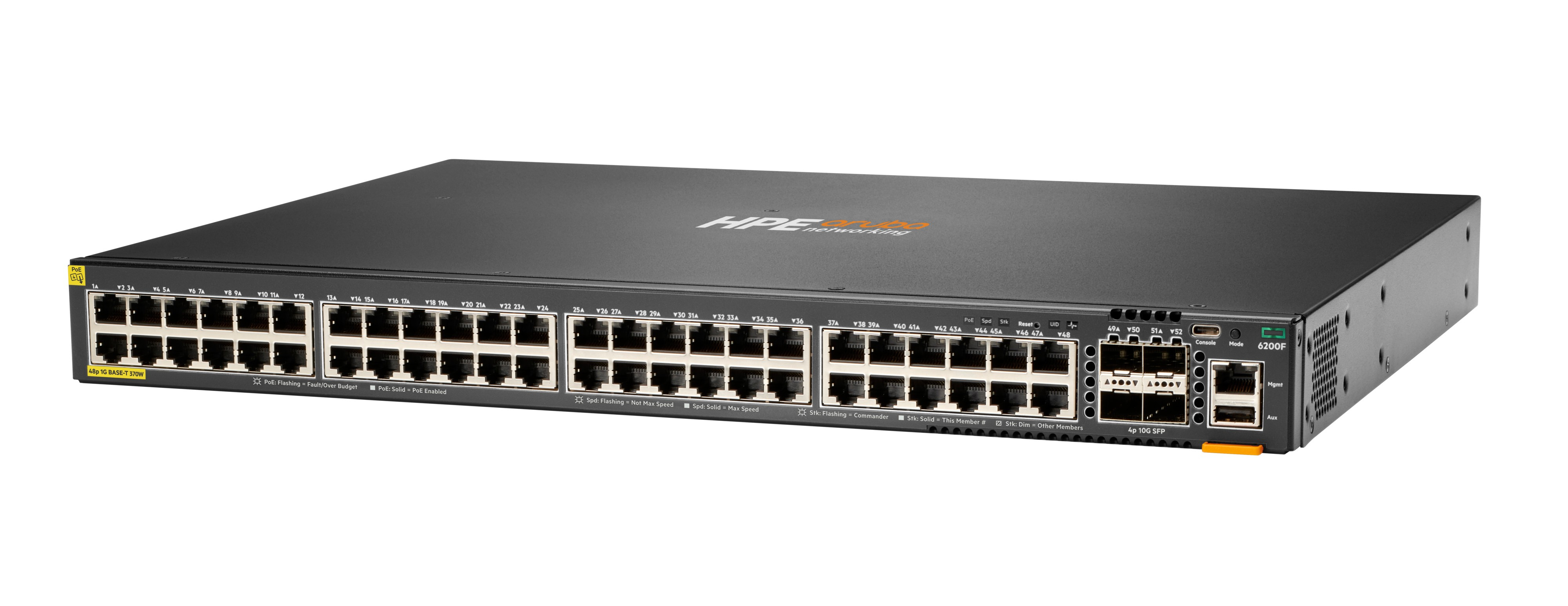 JL727A - Conmutador HPE Aruba CX 6200 - 52 puertos - Gestionado de capa 3 - PoE+