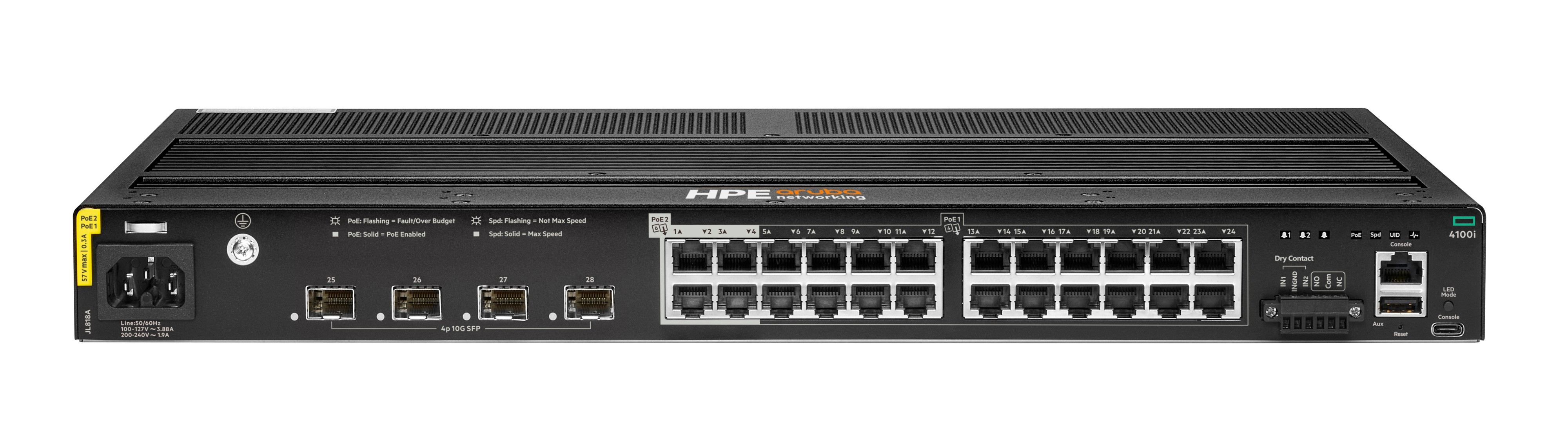 JL818A - HPE Aruba 4100i Switch, 20 x 10/100/1000 (PoE Class 4)