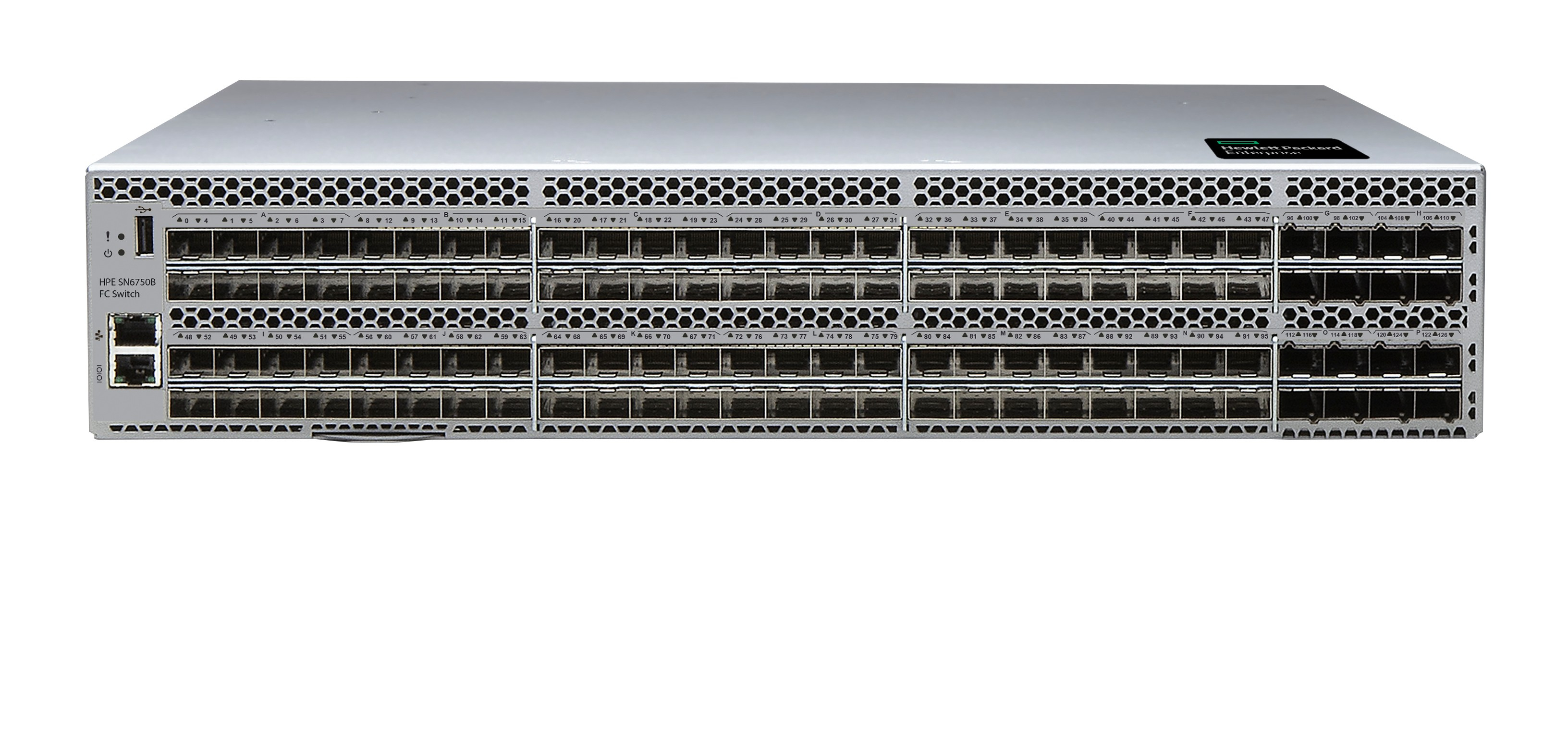R8U61A - HPE SN6750B - Switch - managed - 96 x 64Gb Fibre Channel SFP+ + 16 x 64Gb Fibre Channel SFP56 Puertos on Demand