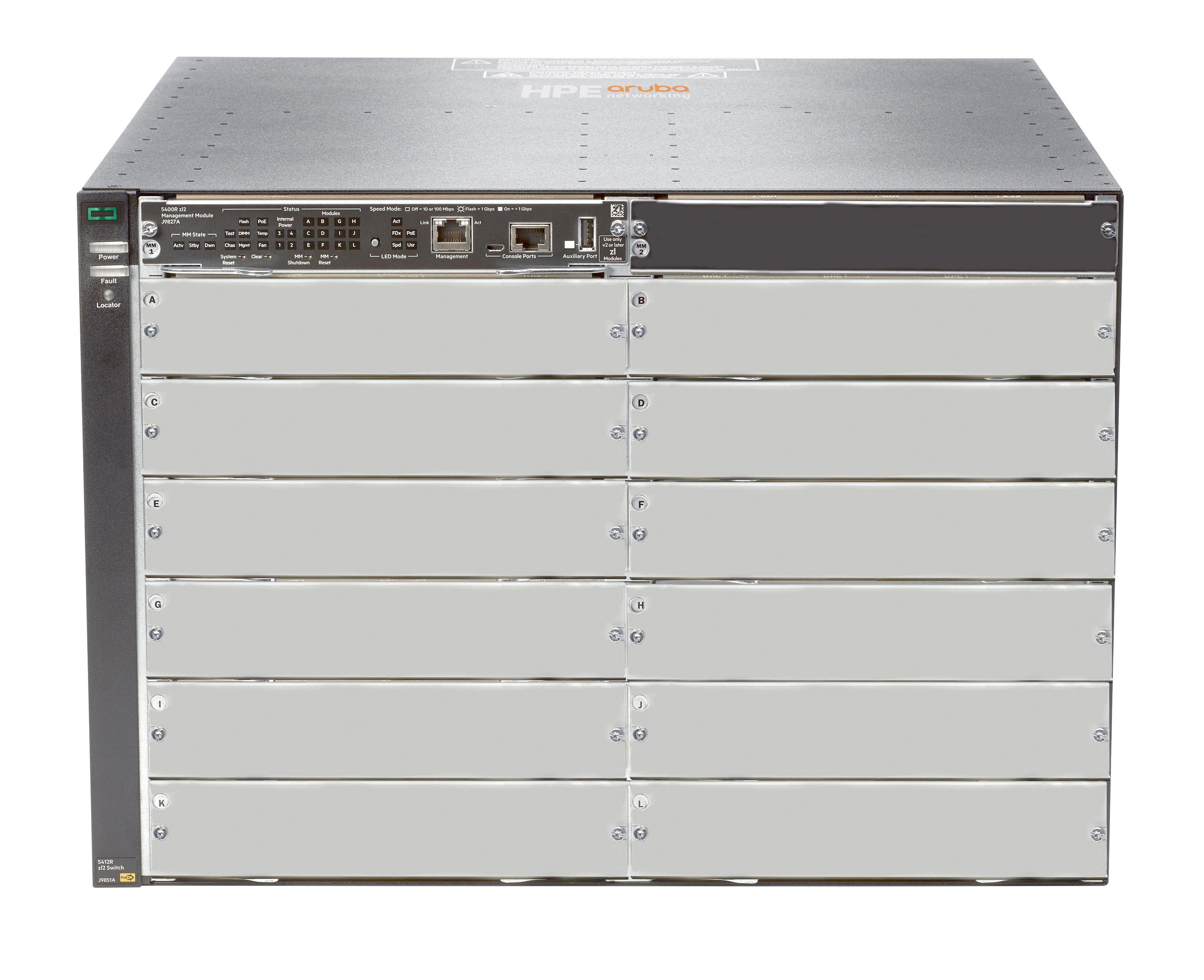 J9822A - HPE Aruba 5412R zl2 Switch, managed, Rack