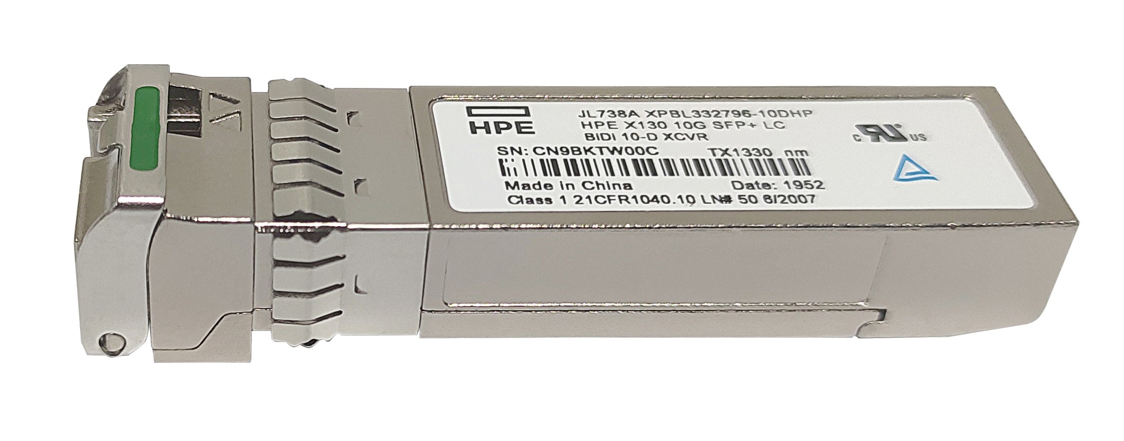 JL738A - HPE X130 - SFP+ transceiver module - 10GbE - 10GBASE BiDi