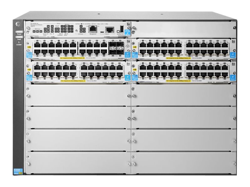 J9826A - HPE Aruba 5412R-92G-PoE+/4SFP v2 zl2 - Switch - managed - 92 x 10/100/1000 (PoE+)