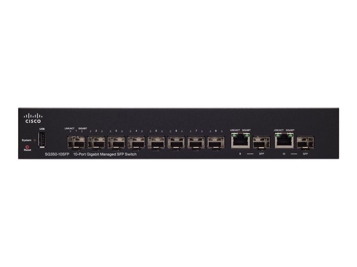 SG350-10SFP-K9-EU - Commutateur Cisco Business 350 - 10 ports - Géré L3