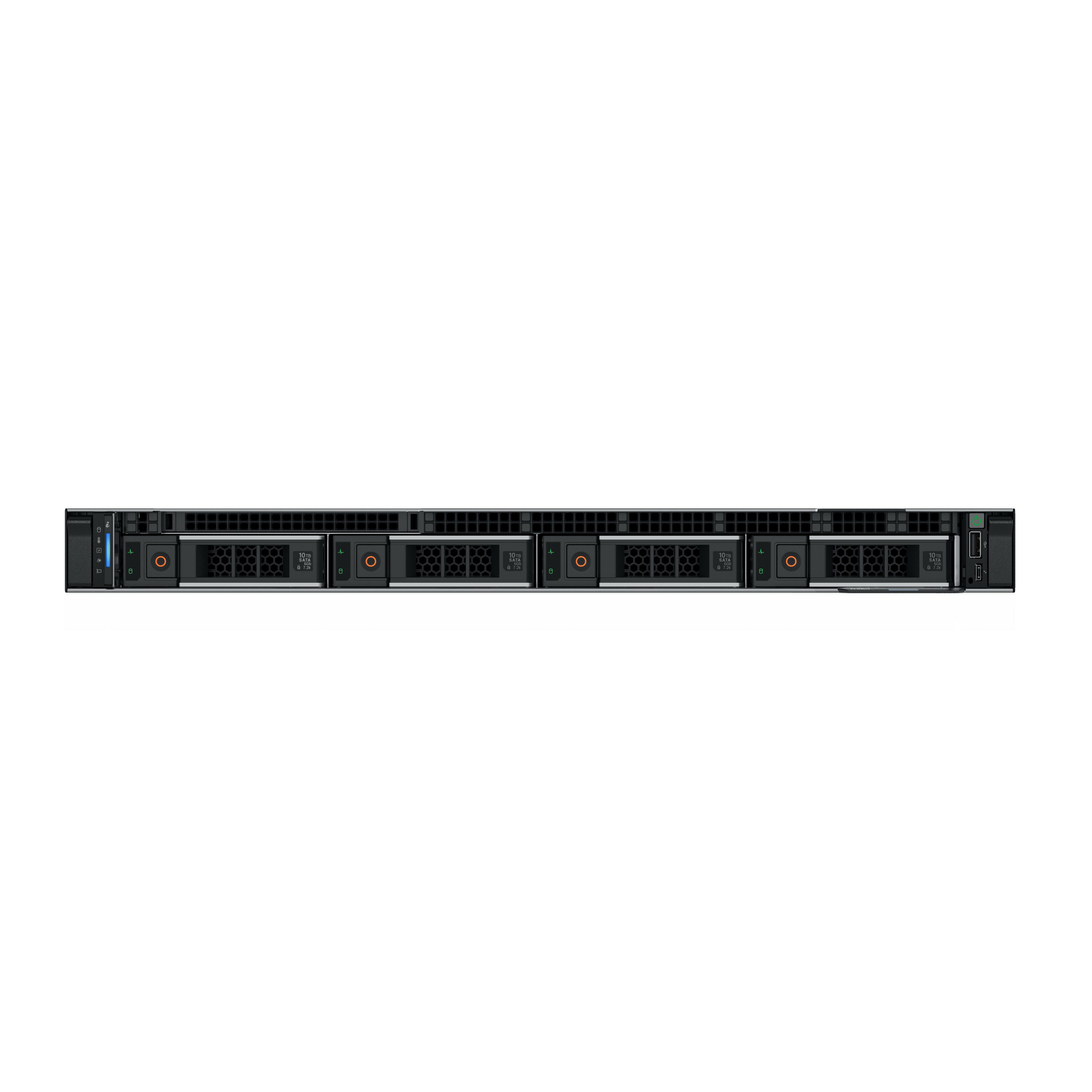 4V57T - Dell PowerEdge R360 - Server - Rack-Montage - 1U - 1-Weg - 1 x Xeon E-2414 / 2.6 GHz - RAM 16 GB - SAS - Hot-Swap 8.9 cm (3.5")