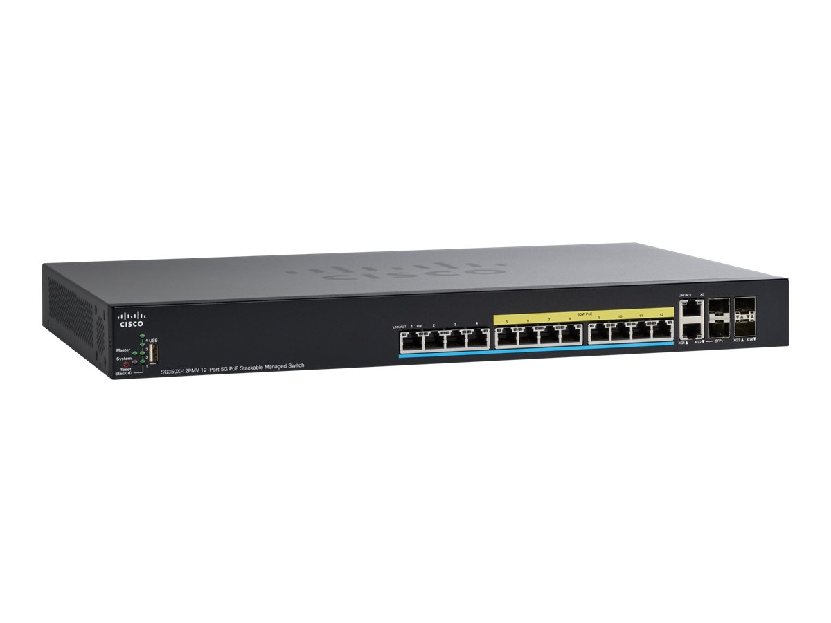 SG350X-12PMV-K9-EU - Commutateur Cisco Business 350 - 12 ports - Géré L2 - PoE+