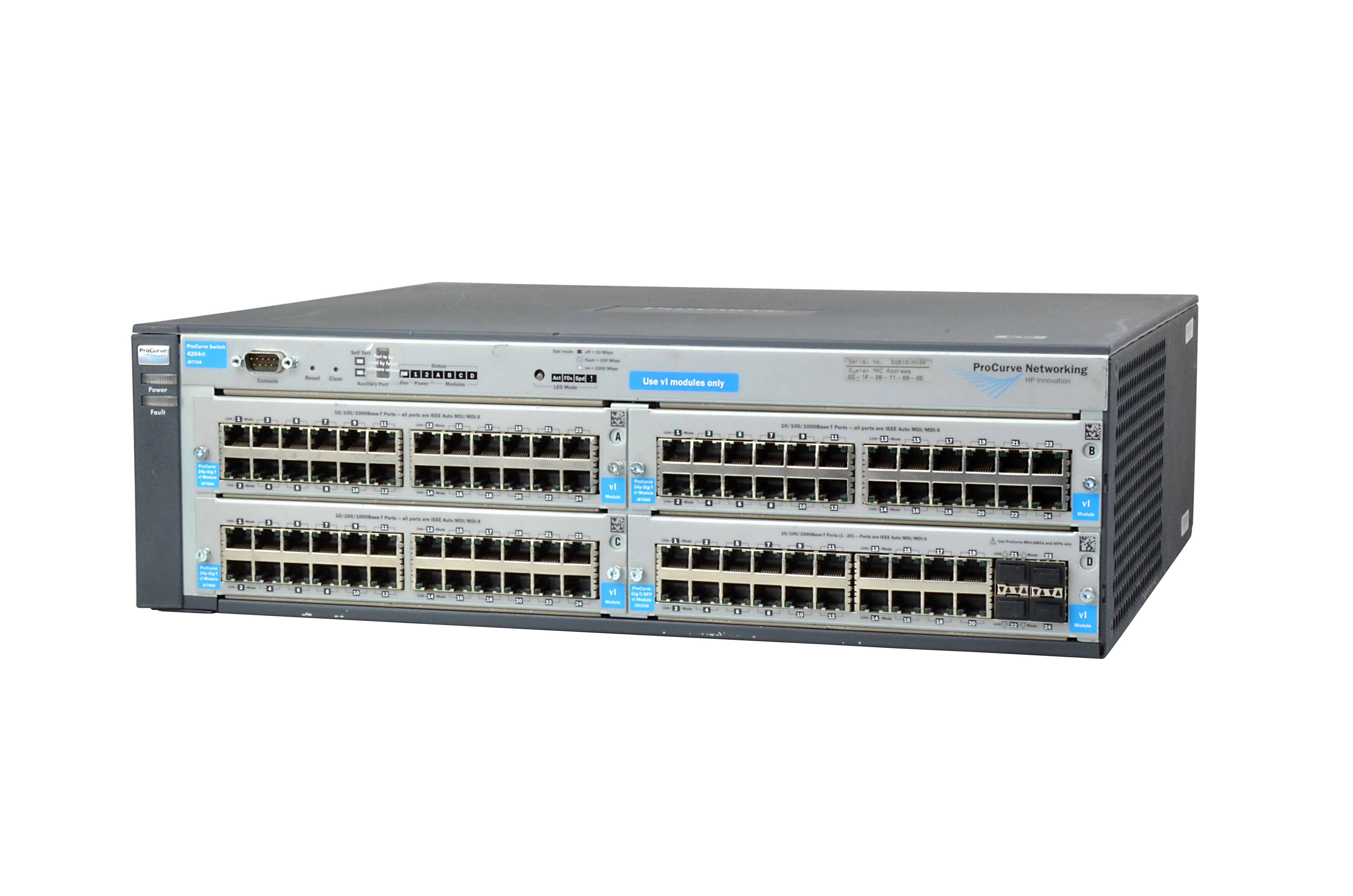 J8770A - HPE 4204 vl Chassis - Switch - managed - an Rack