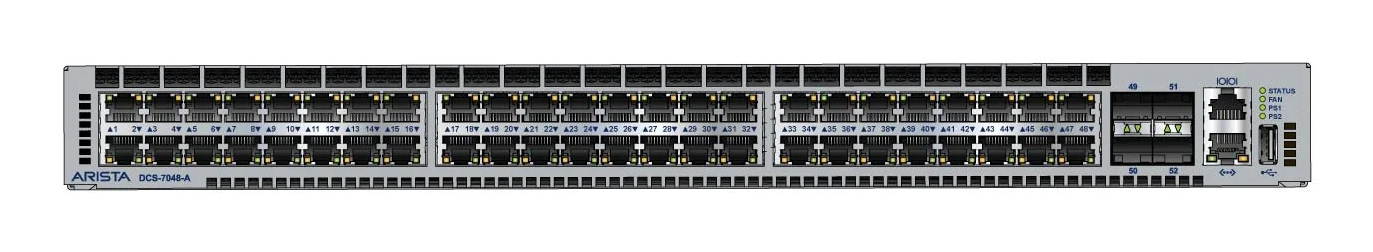 DCS-7048T-A - Arista Networks DCS-7048T-A, Managed, L2/L3/L4, Gigabit Ethernet (10/100/1000), Rack-Einbau, 1U