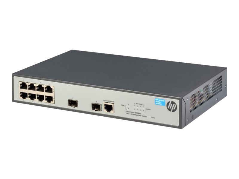 JG920A - HPE 1920-8G - Switch - L3 - managed - 8 x 10/100/1000 + 2 x Gigabit SFP