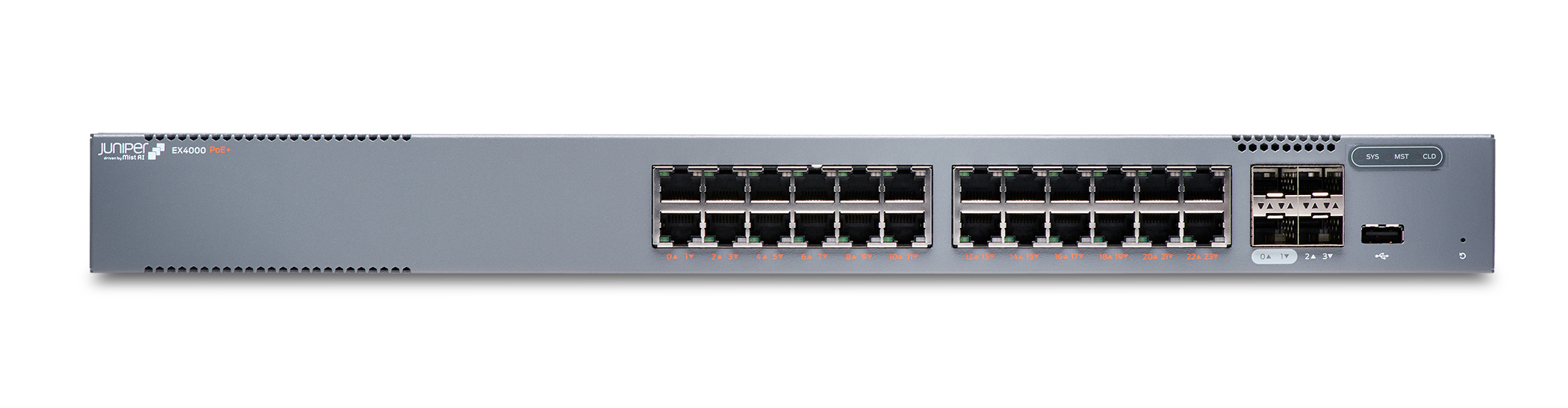 EX4000-24P - Juniper EX Series EX4000-24P - Switch - L3 - managed - 24 x 10/100/1000 (PoE+)