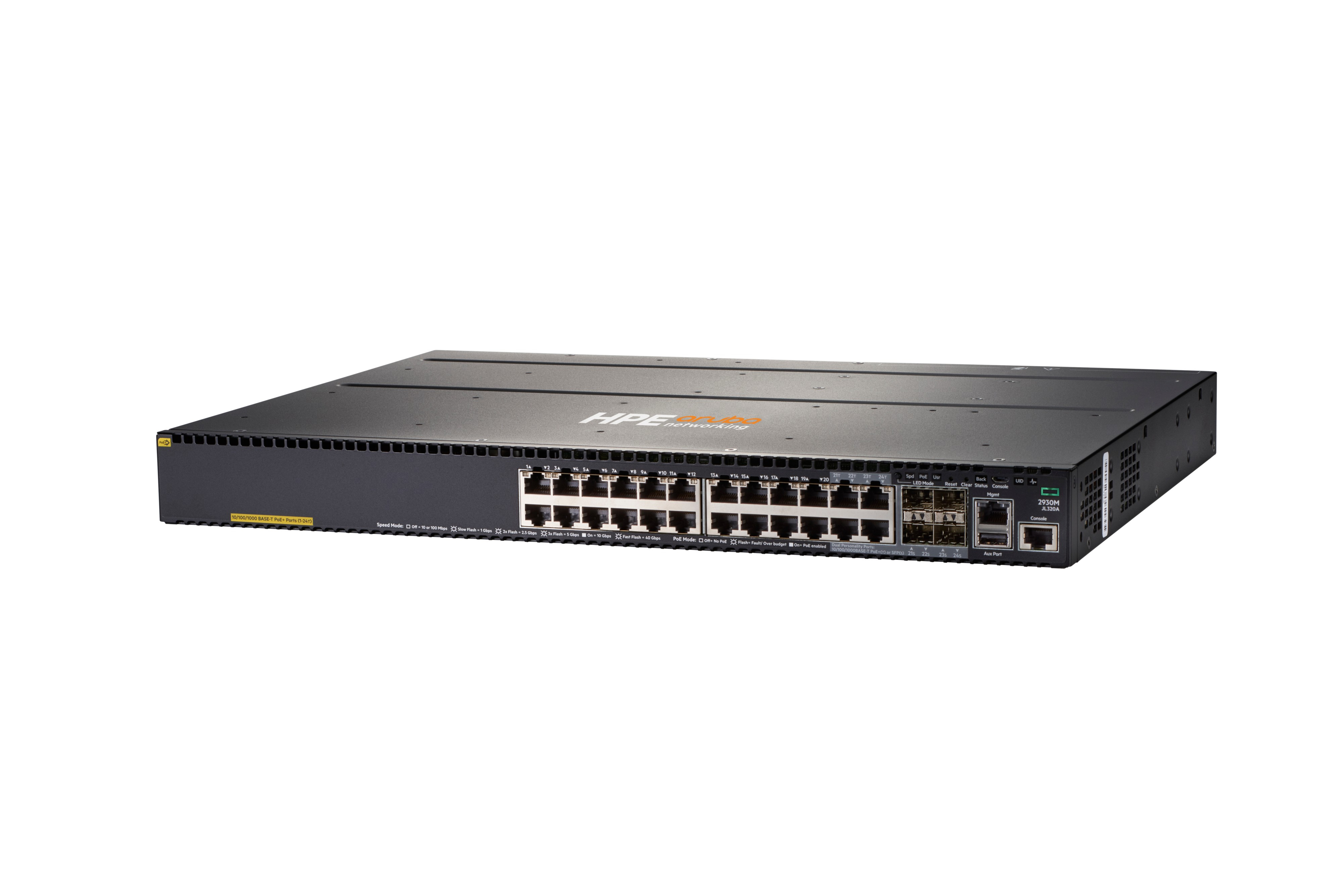 JL320A - Conmutador HPE Aruba 2930M - 24 puertos - Gestionado de capa 3 - PoE+