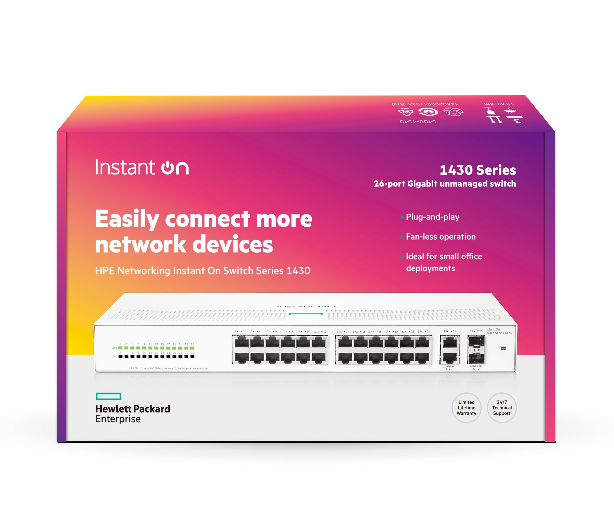 R8R50A - Conmutador HPE Aruba Instant On 1430 - 26 puertos - No gestionado