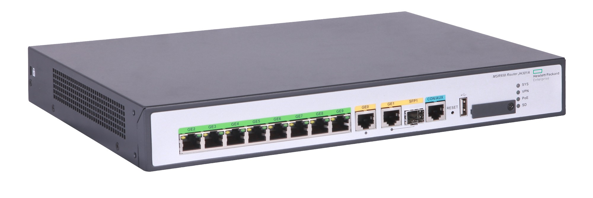 JH301A – HPE FlexNetwork MSR958 PoE – Router – 8-port switch