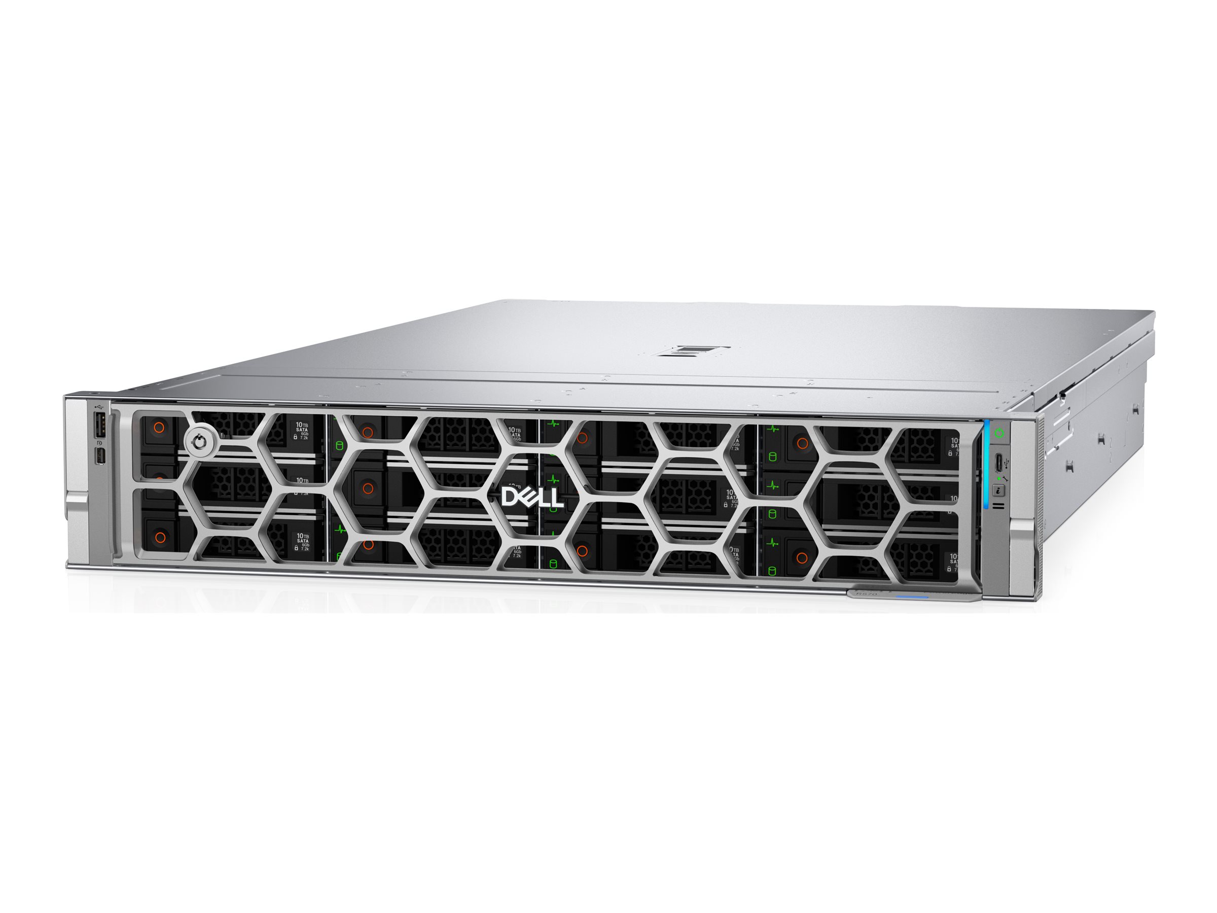 RCYKN - Dell PowerEdge R570 - Server - Rack-Montage - 2U - 1-Weg - 1 x Xeon 6517P / 3.2 GHz - RAM 32 GB - SAS - Hot-Swap 6.4 cm (2.5")