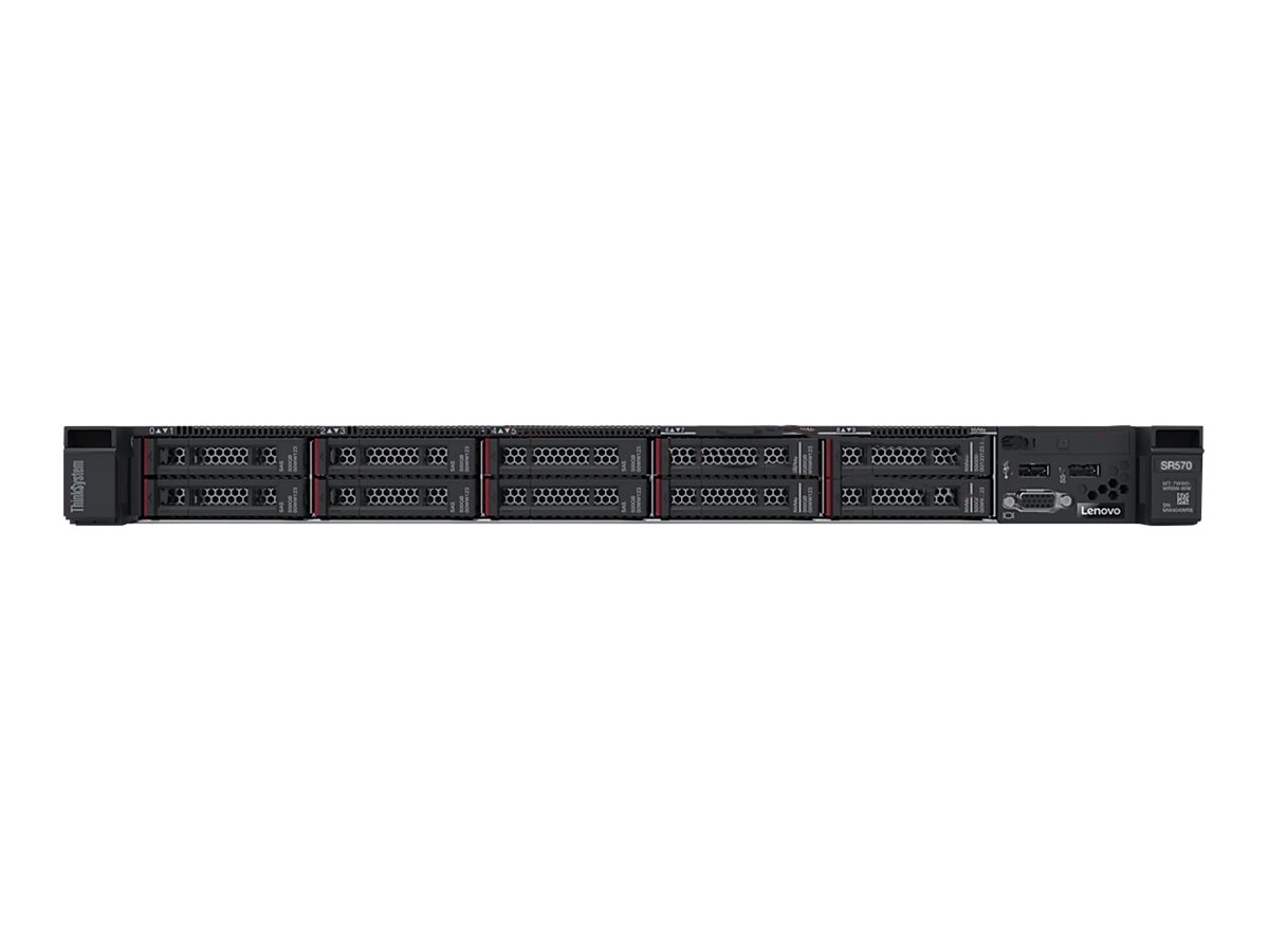 7Y03A052EA - Lenovo ThinkSystem SR570 7Y03 - Server - Rack-Montage - 1U - de doble procesador - 1 x Xeon Gold 5215 / 2.5 GHz - RAM 16 GB - SATA/SAS/PCI Express - Hot-Swap 6.4 cm (2.5")