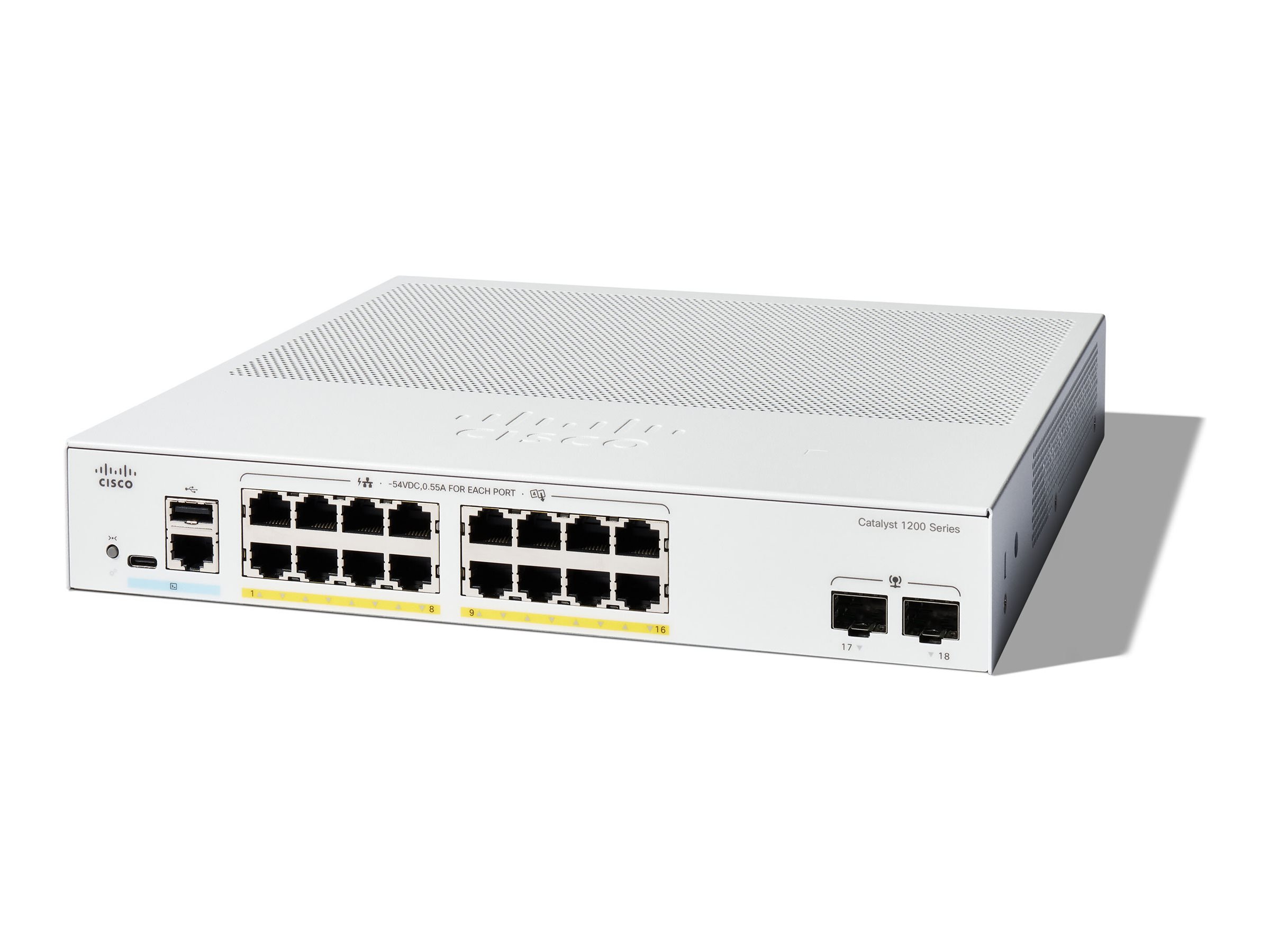 C1200-16P-2G - Cisco Catalyst Switch L3 Smart 16x 10/100/1000 (PoE+)