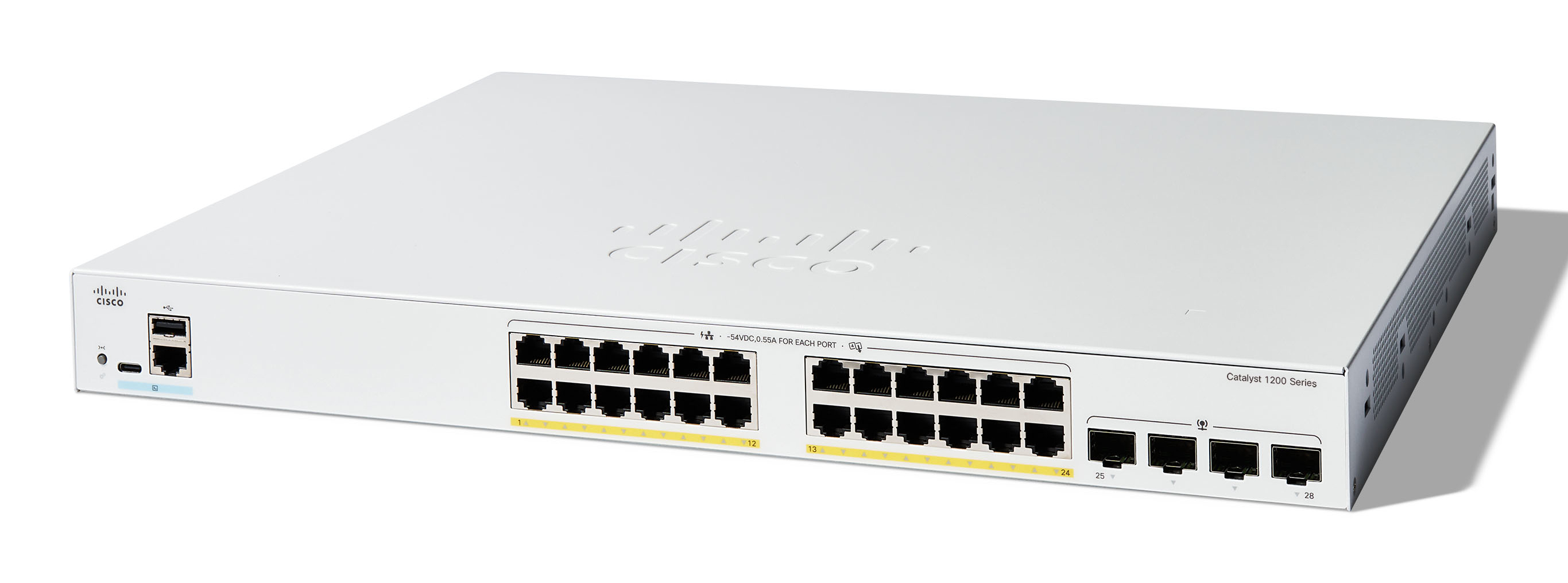 C1200-24FP-4G - Conmutador Cisco Catalyst 1200 - 24 puertos - Gestionado L3 - PoE+