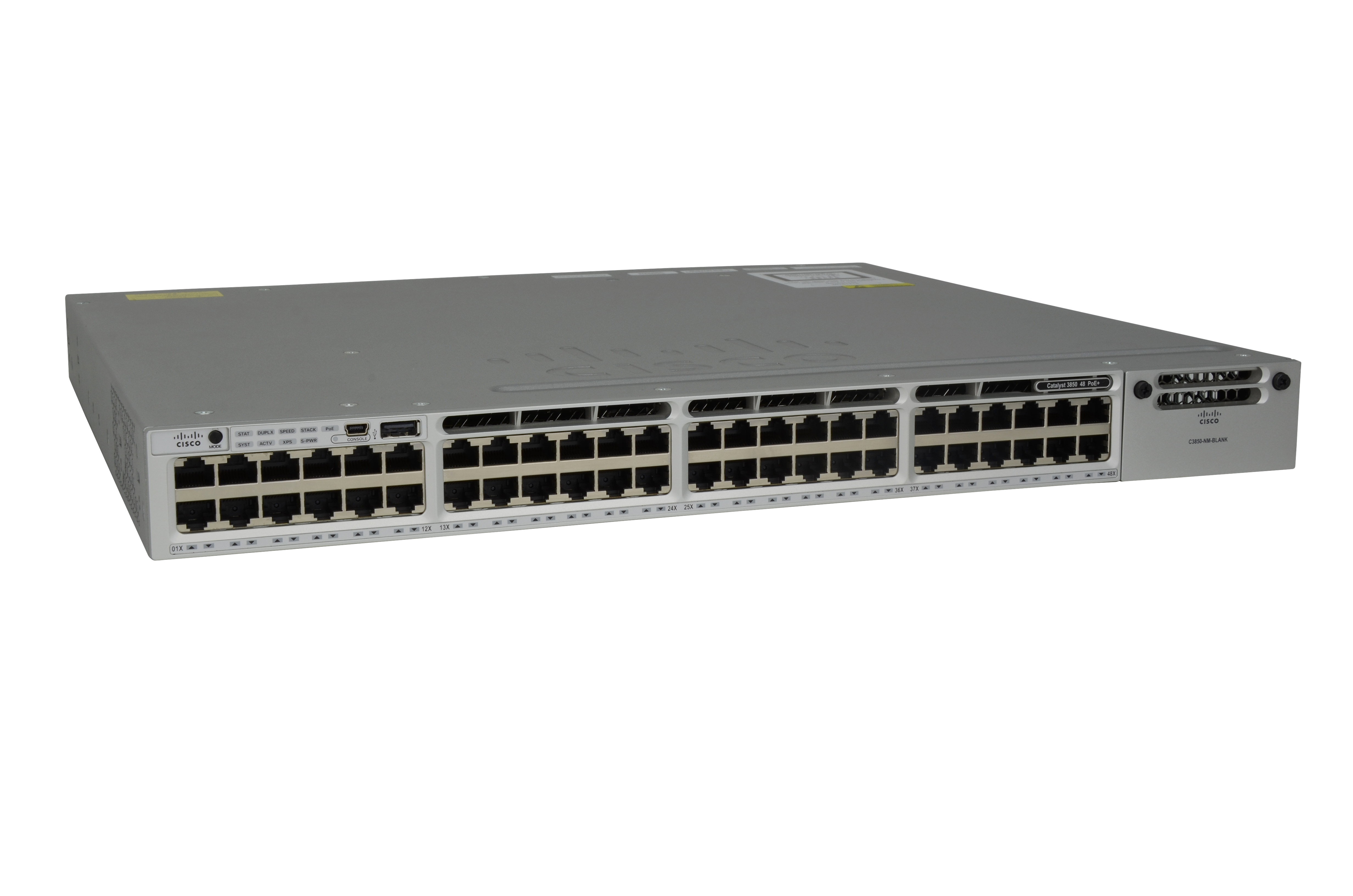 WS-C3850-48P-E - Cisco Catalyst 3850 Switch, L3, 48 x 10/100/1000 (PoE+)