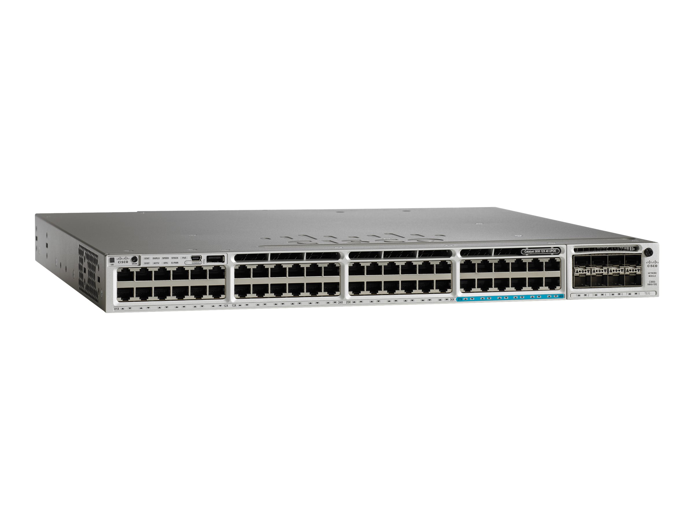 WS-C3850-12X48U-E - Cisco Catalyst Switch L3 managed 48 x 10/100/1000 UPOE