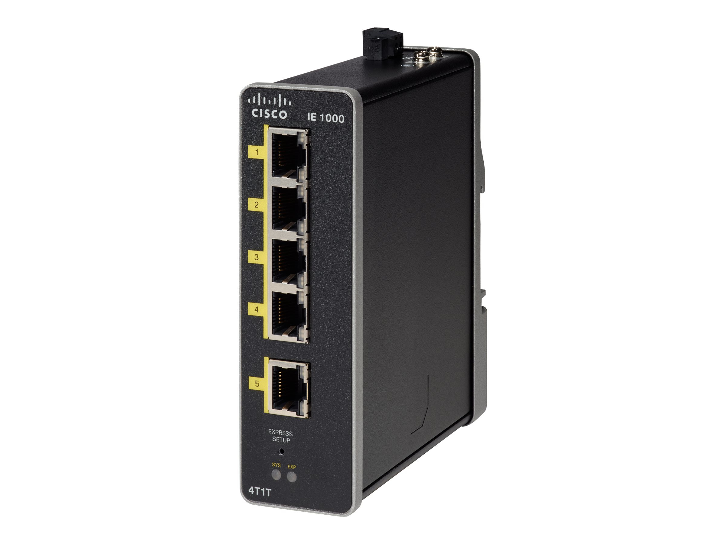 IE-1000-4T1T-LM - Cisco Industrial Ethernet 1000 Series Switch, managed, 1 x 10/100 (Uplink)