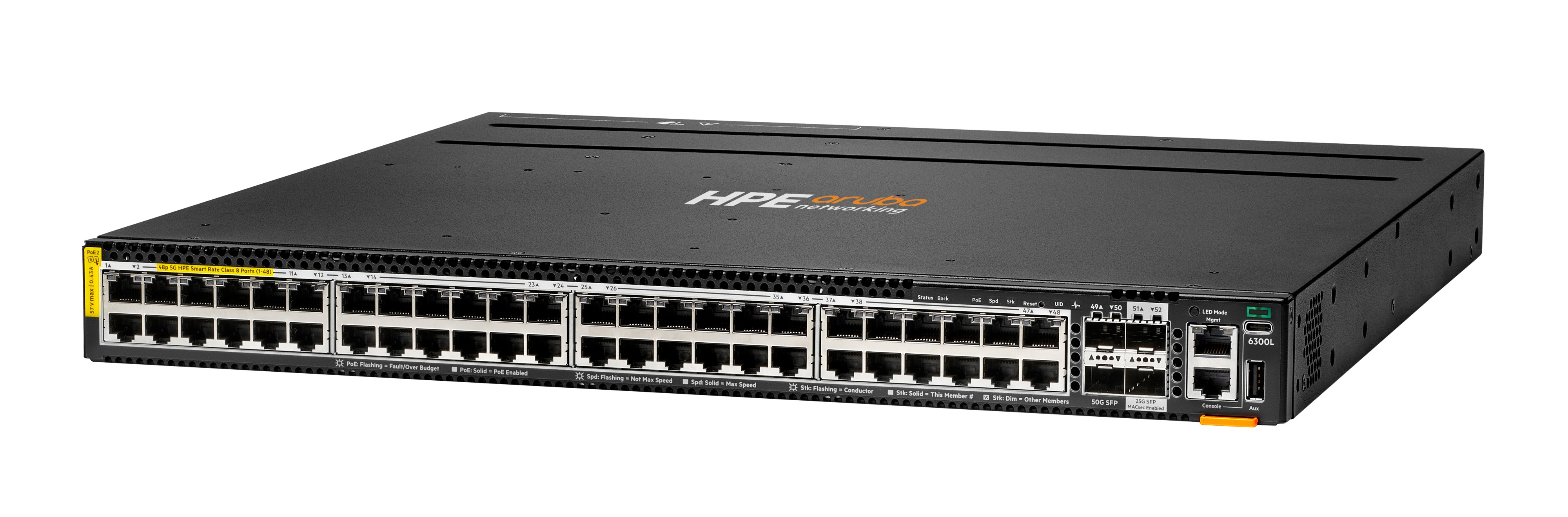 S3L76A - Conmutador HPE Aruba CX 6300 - 48 puertos - Gestionado L3 - PoE++