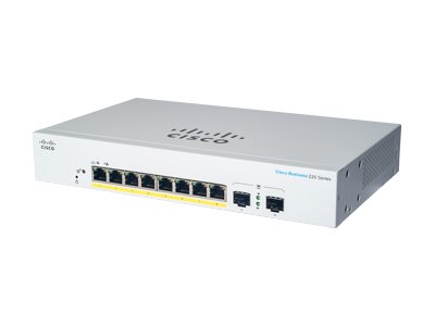 CBS220-8P-E-2G - Cisco Business 220 Series CBS220-8P-E-2G - Switch - Smart - 8 x 10/100/1000 (PoE+)