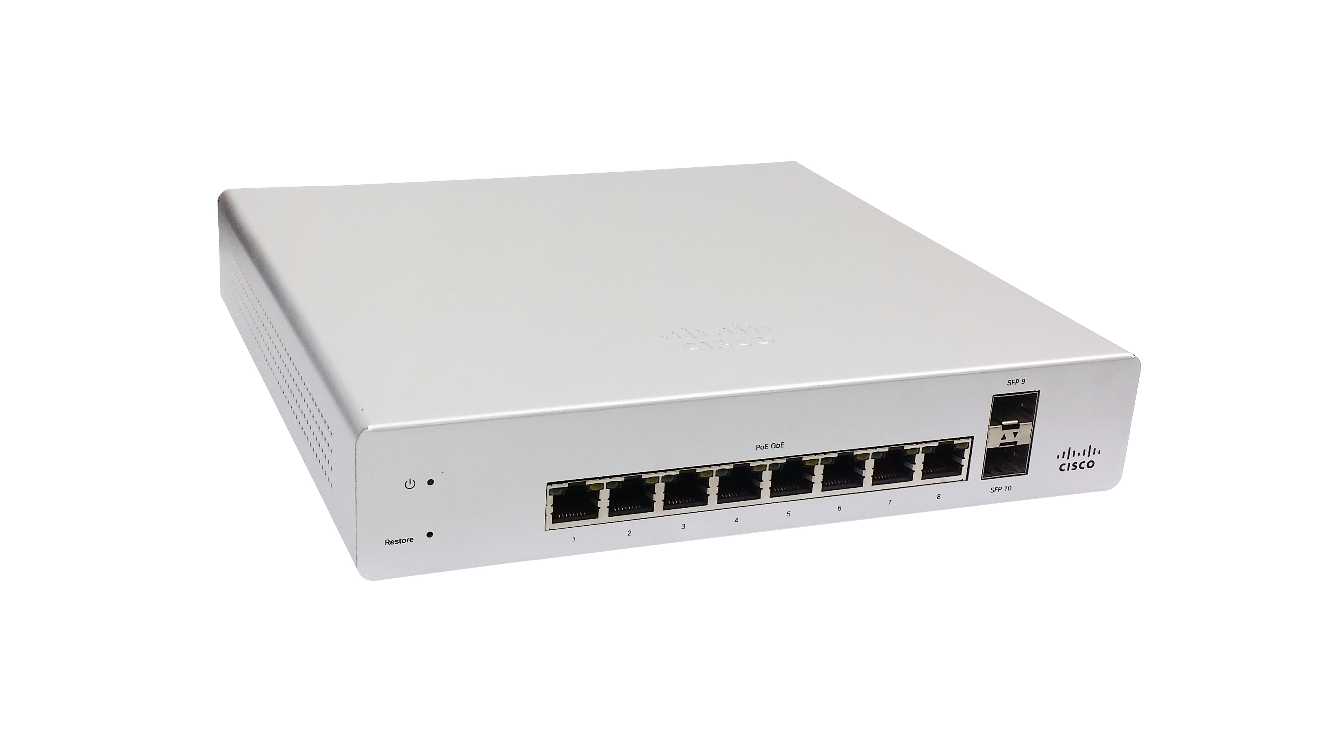 MS220-8P-HW - Cisco Meraki 8-Port PoE+ Managed Switch, 8 x 10/100/1000