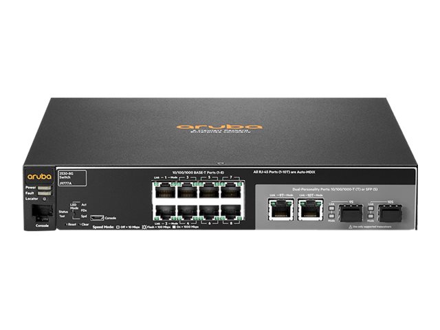 J9777A - HPE Aruba 2530-8G - Switch - managed - 8 x 10/100/1000 + 2 x Kombi-Gigabit-SFP