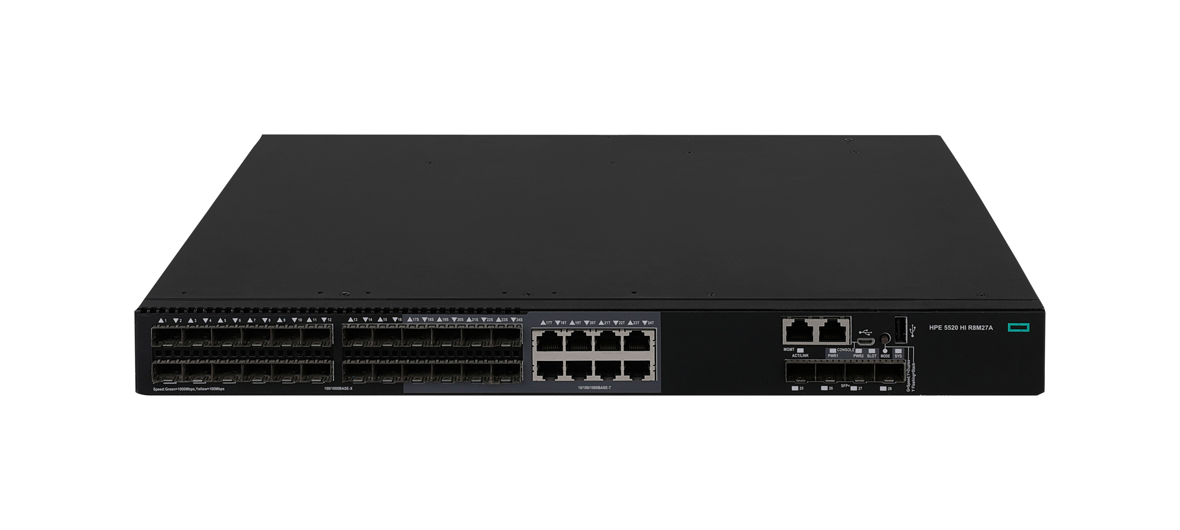 R8M27A - HPE FlexNetwork 5520 24G SFP 4SFP+ HI 1-slot Switch